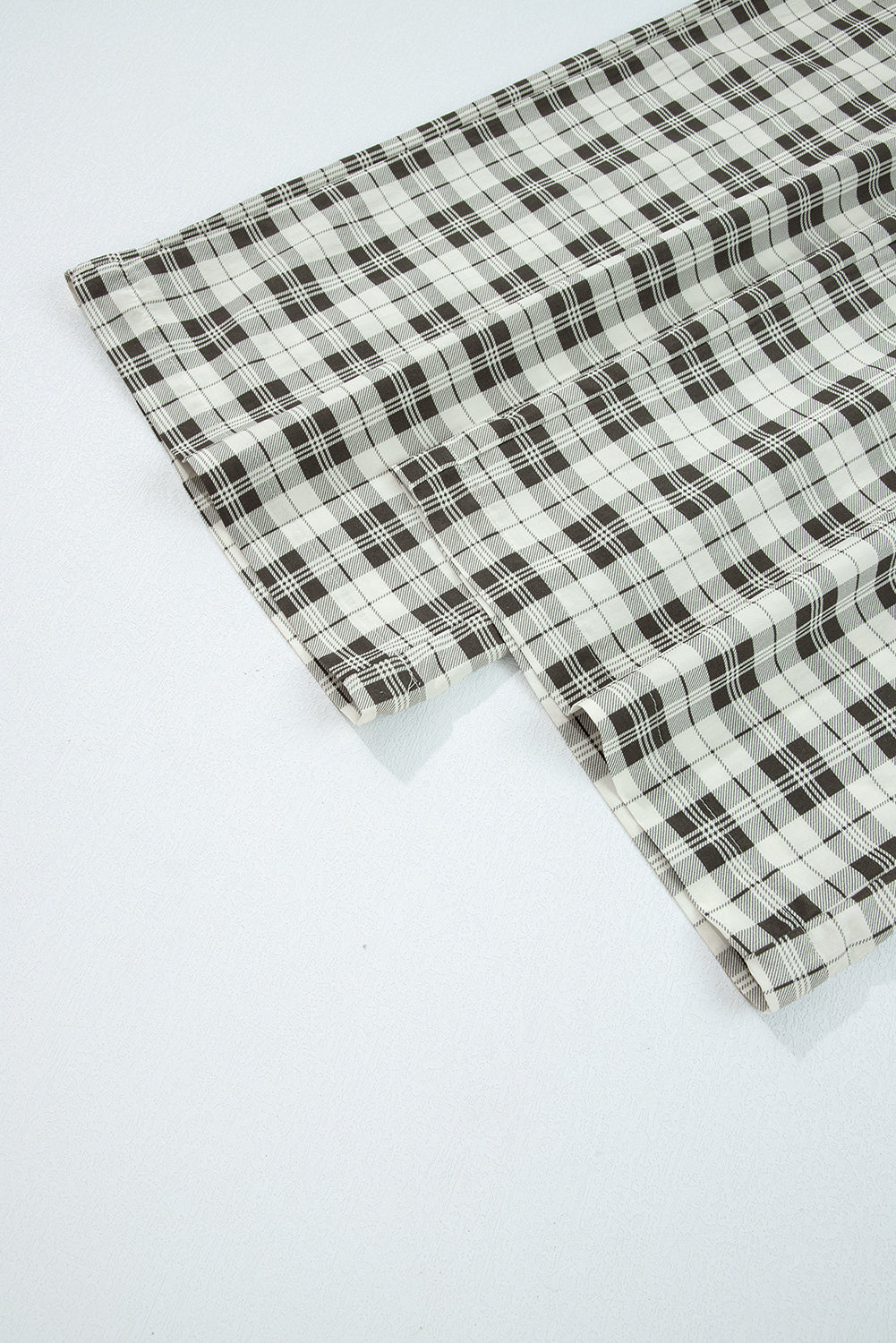 Gray Plaid Wide Leg Casual Pants-TOPS / DRESSES-[Adult]-[Female]-2022 Online Blue Zone Planet