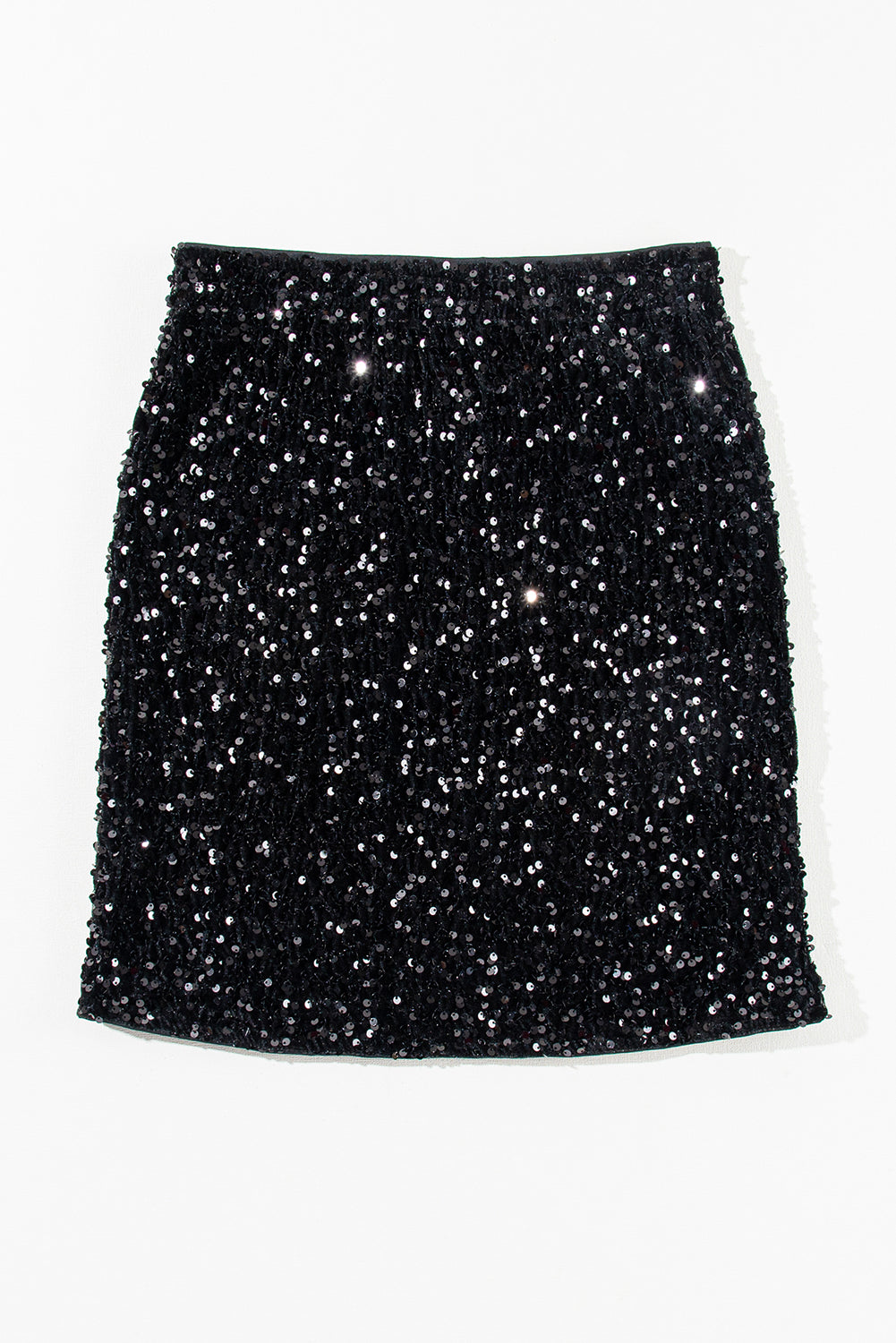 Black Sequin Bodycon Mini Skirt-Bottoms/Skirts & Petticoat-[Adult]-[Female]-2022 Online Blue Zone Planet