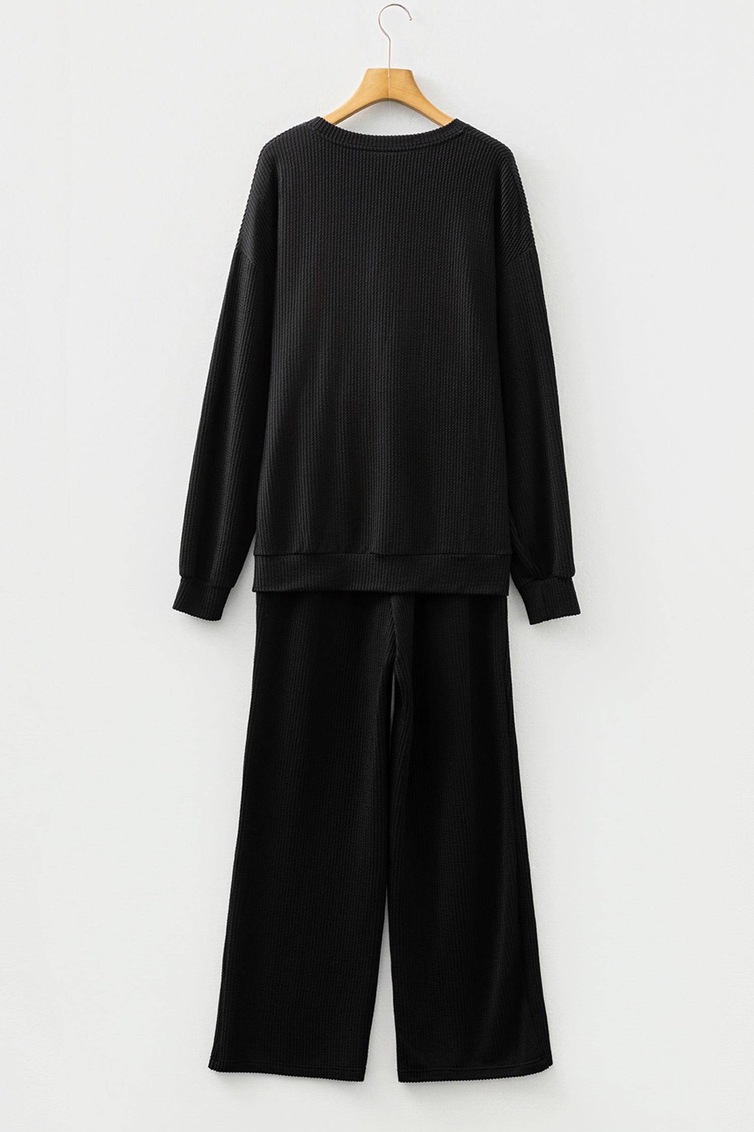 Dark Green MERRY Corded Long Sleeve Top and Pockets Pants Set-Two Piece Sets/Pant Sets-[Adult]-[Female]-2022 Online Blue Zone Planet