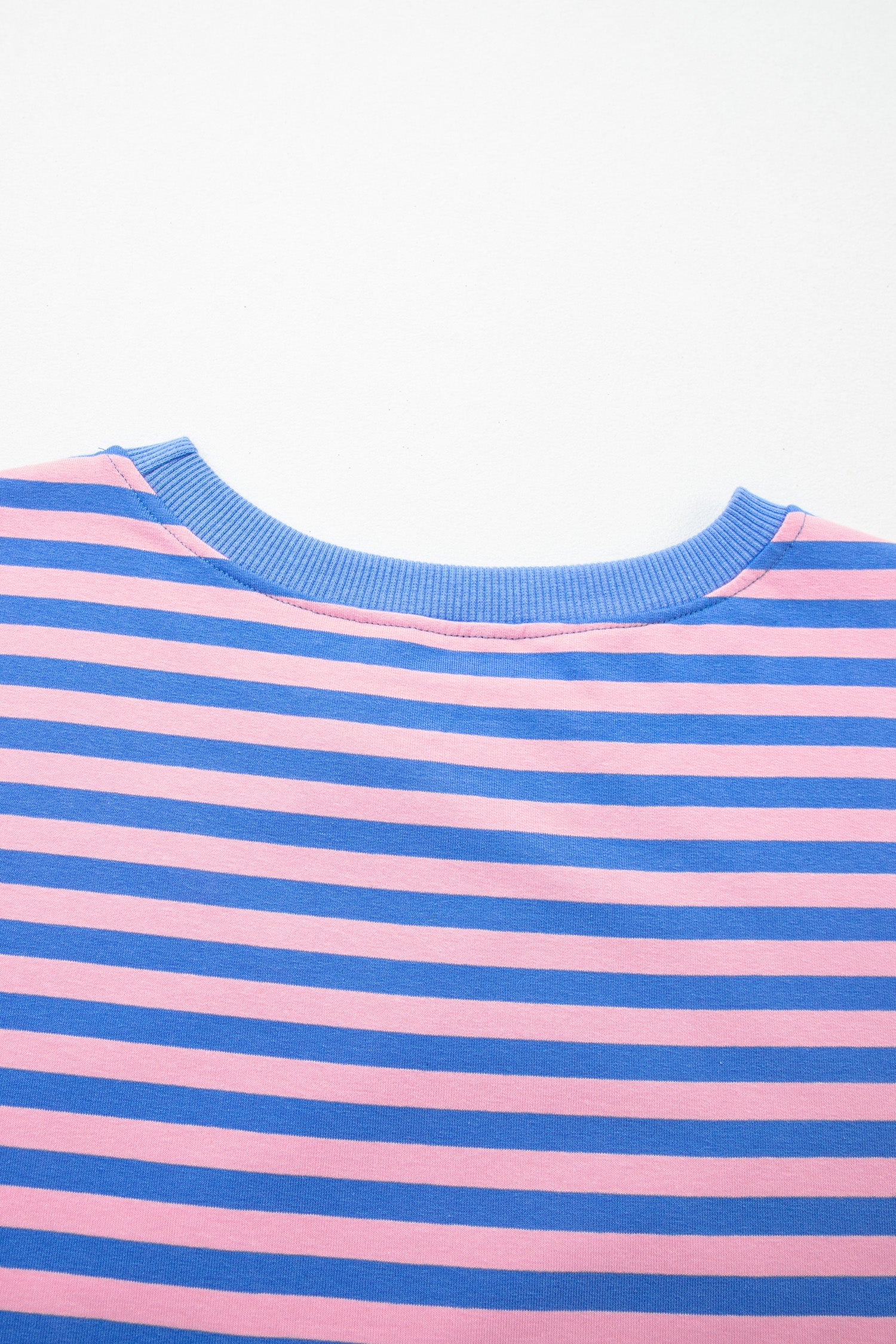 Pink Stripe Loose Short Sleeve Top and Skirt Set-Two Piece Sets/Two Piece Dresses-[Adult]-[Female]-2022 Online Blue Zone Planet