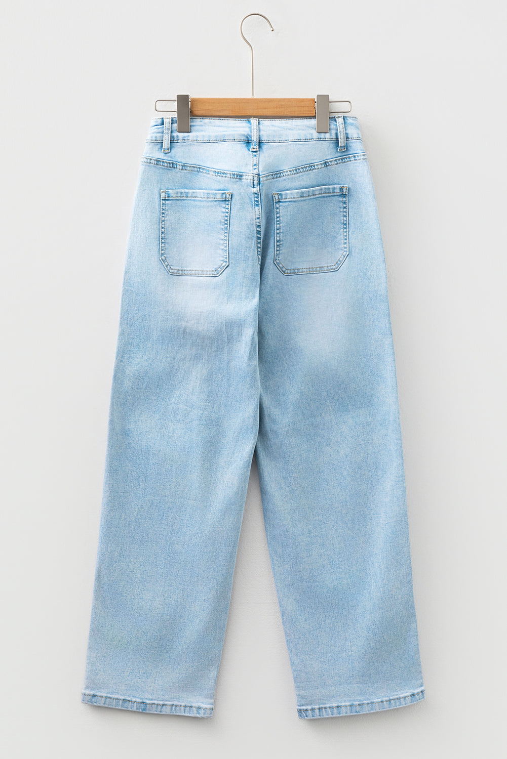 Myosotis Exposed Stitch Detail Drawstring Barrel Jeans-Bottoms/Jeans-[Adult]-[Female]-2022 Online Blue Zone Planet