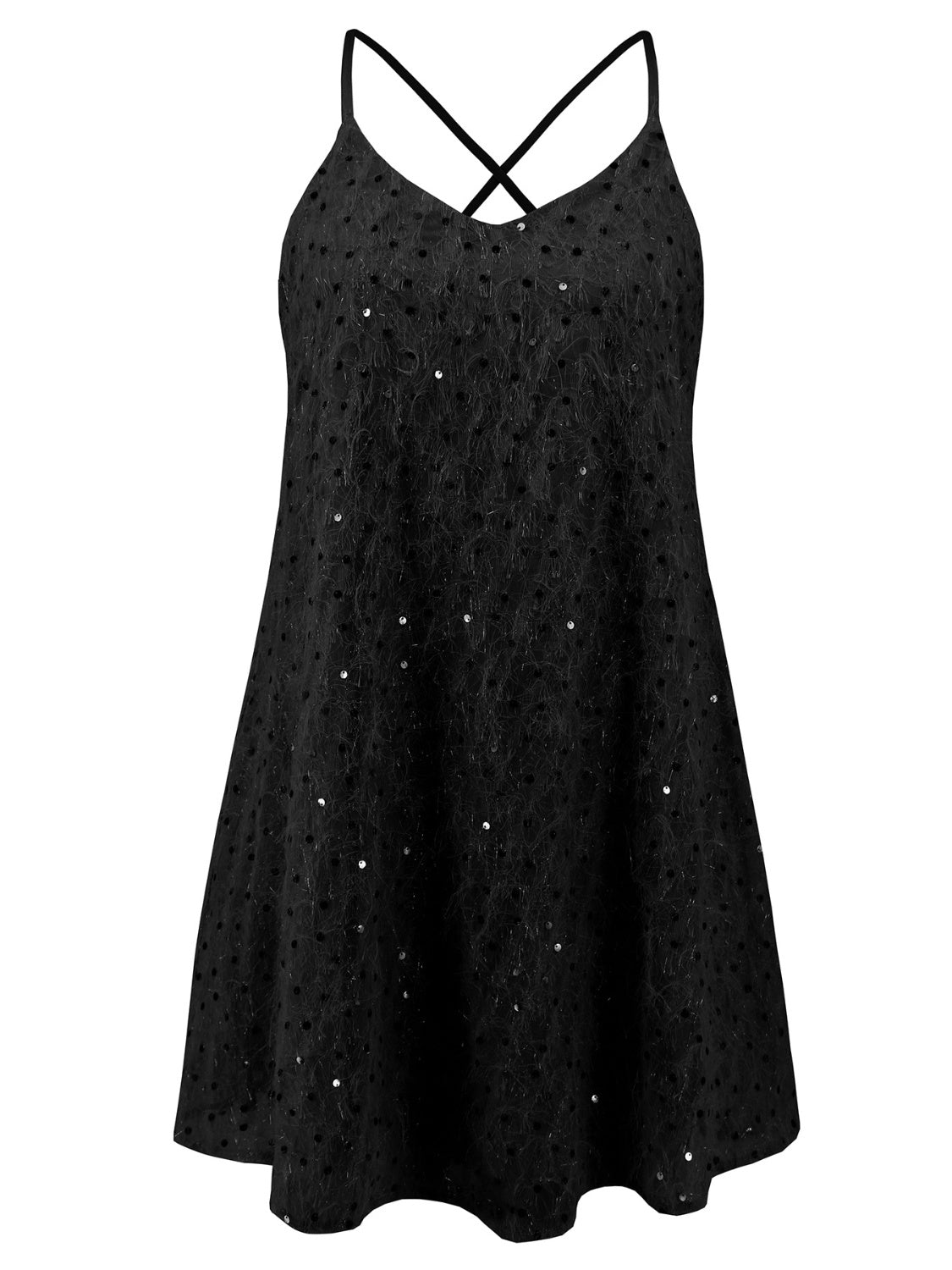 Sequin V-Neck Mini Cami Dress-TOPS / DRESSES-[Adult]-[Female]-2022 Online Blue Zone Planet