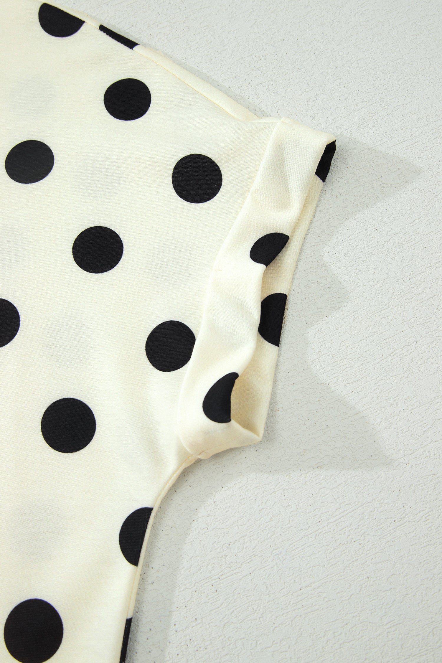 Beige Polka Dot Print High Neck Dolman Top-Tops/Tops & Tees-[Adult]-[Female]-2022 Online Blue Zone Planet