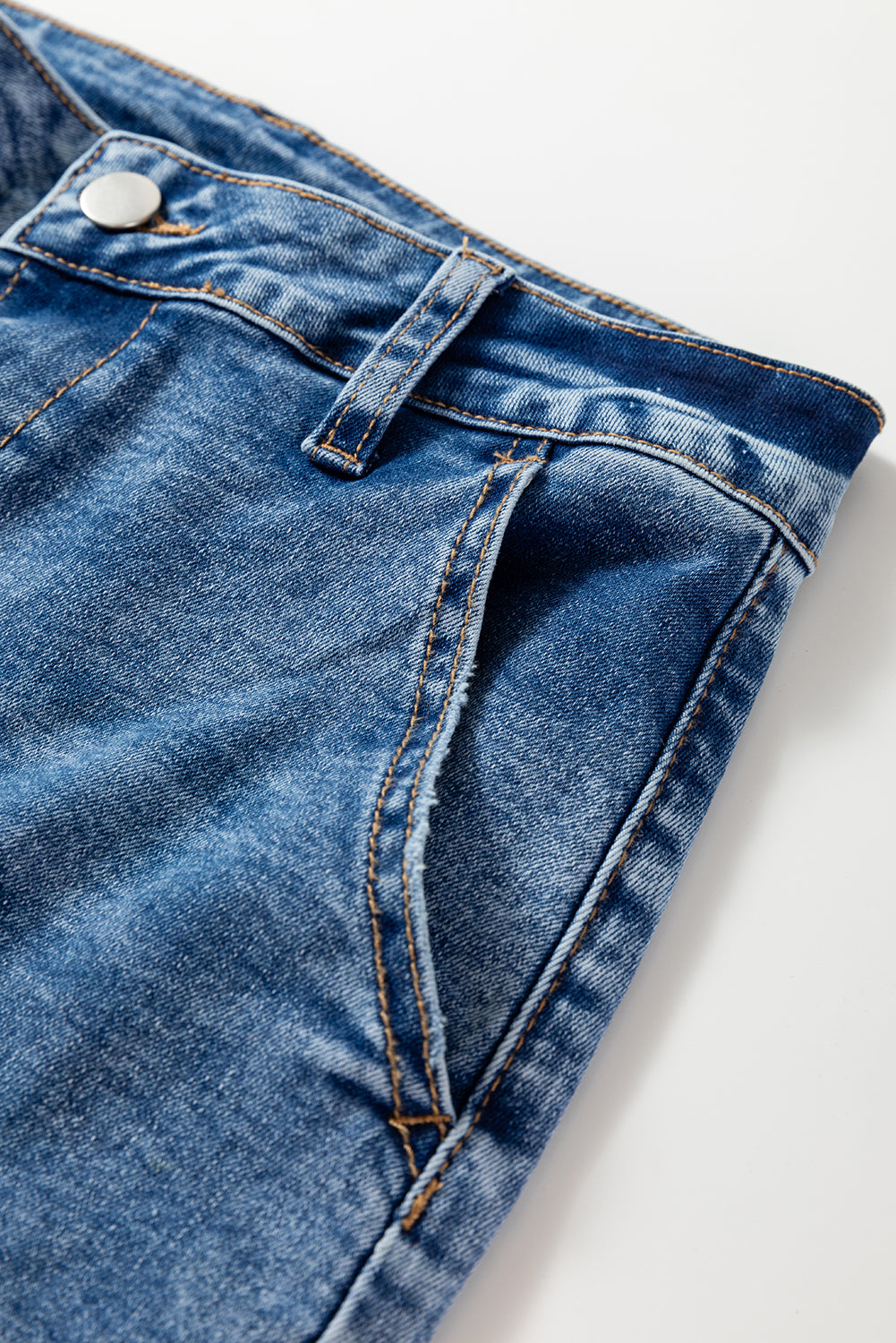 Dusk Blue High Waist Straight Leg Ankle Jeans-Bottoms/Jeans-[Adult]-[Female]-2022 Online Blue Zone Planet