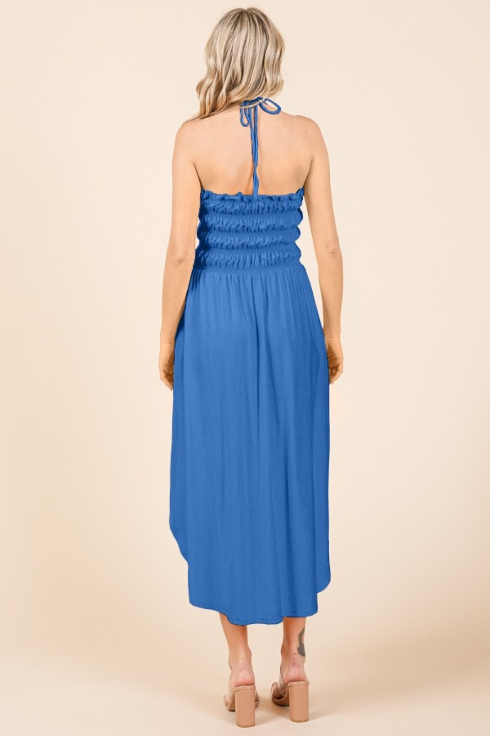 Culture Code Tie Back Shirring Dress with Pockets-TOPS / DRESSES-[Adult]-[Female]-2022 Online Blue Zone Planet