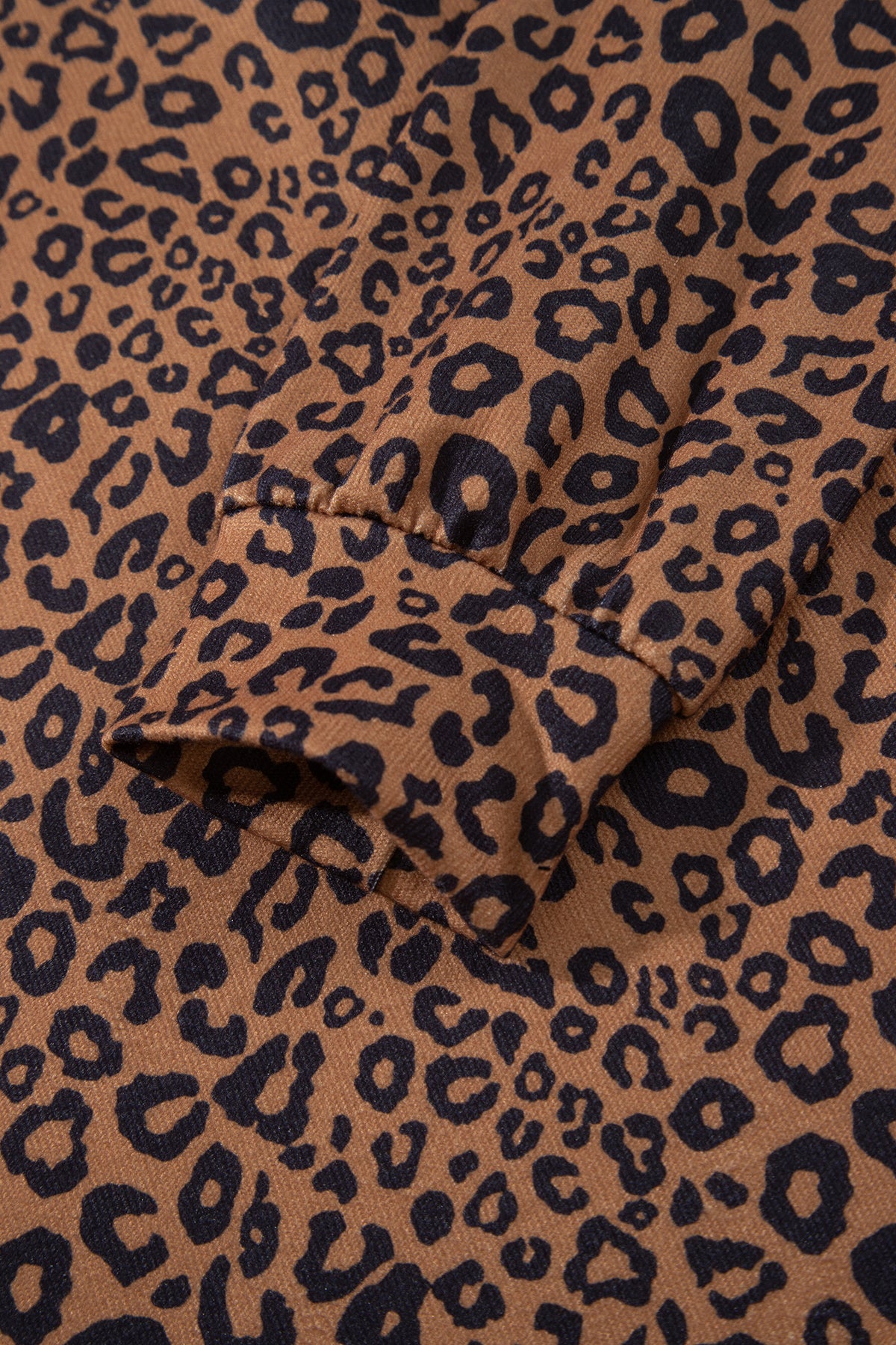 Brown Leopard Print Long Sleeve Henley Top Elastic Waist Shorts 2pcs Outfit-Two Piece Sets/Short Sets-[Adult]-[Female]-2022 Online Blue Zone Planet
