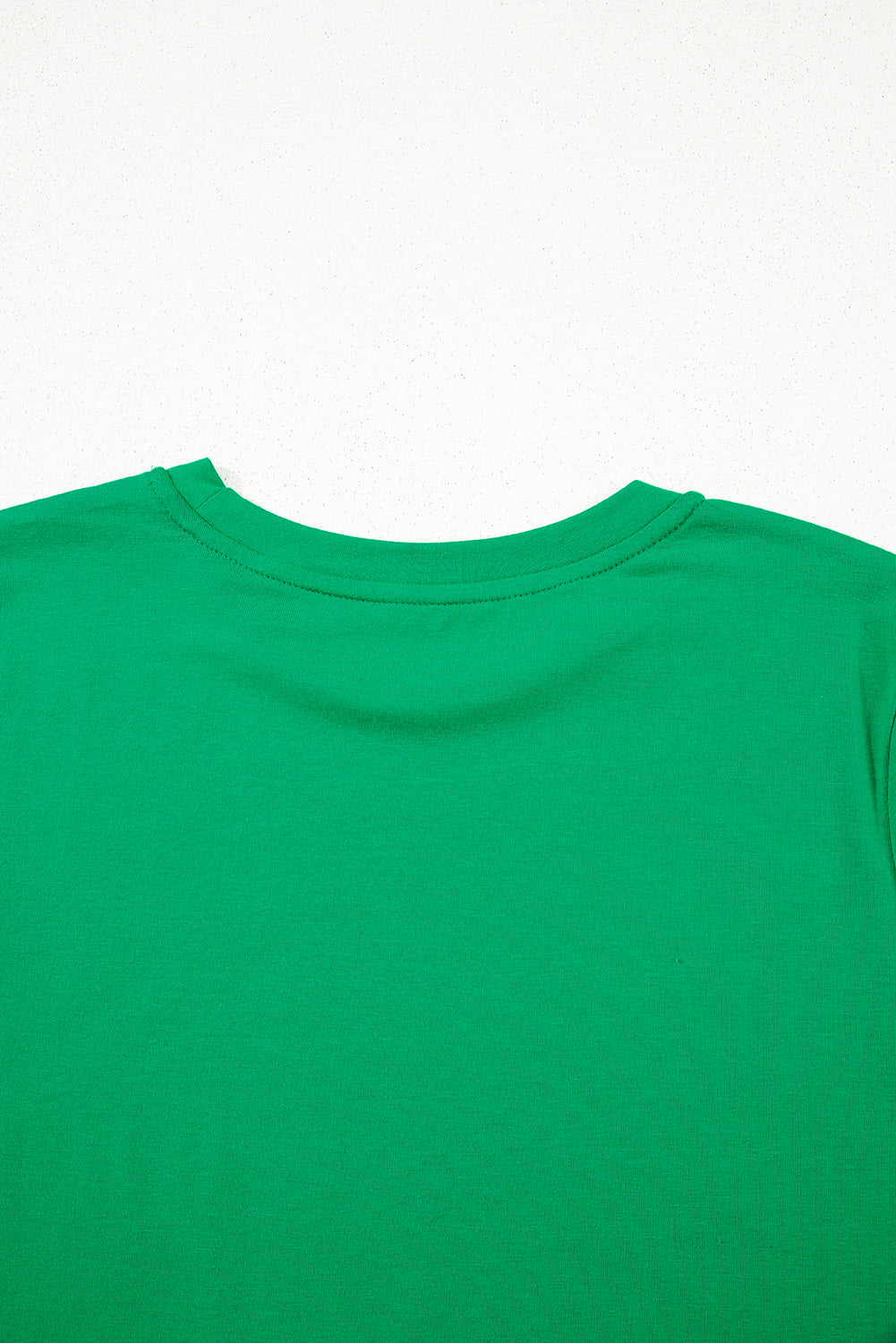Bright Green Casual Plain Crew Neck Tee-Tops/Tops & Tees-[Adult]-[Female]-2022 Online Blue Zone Planet