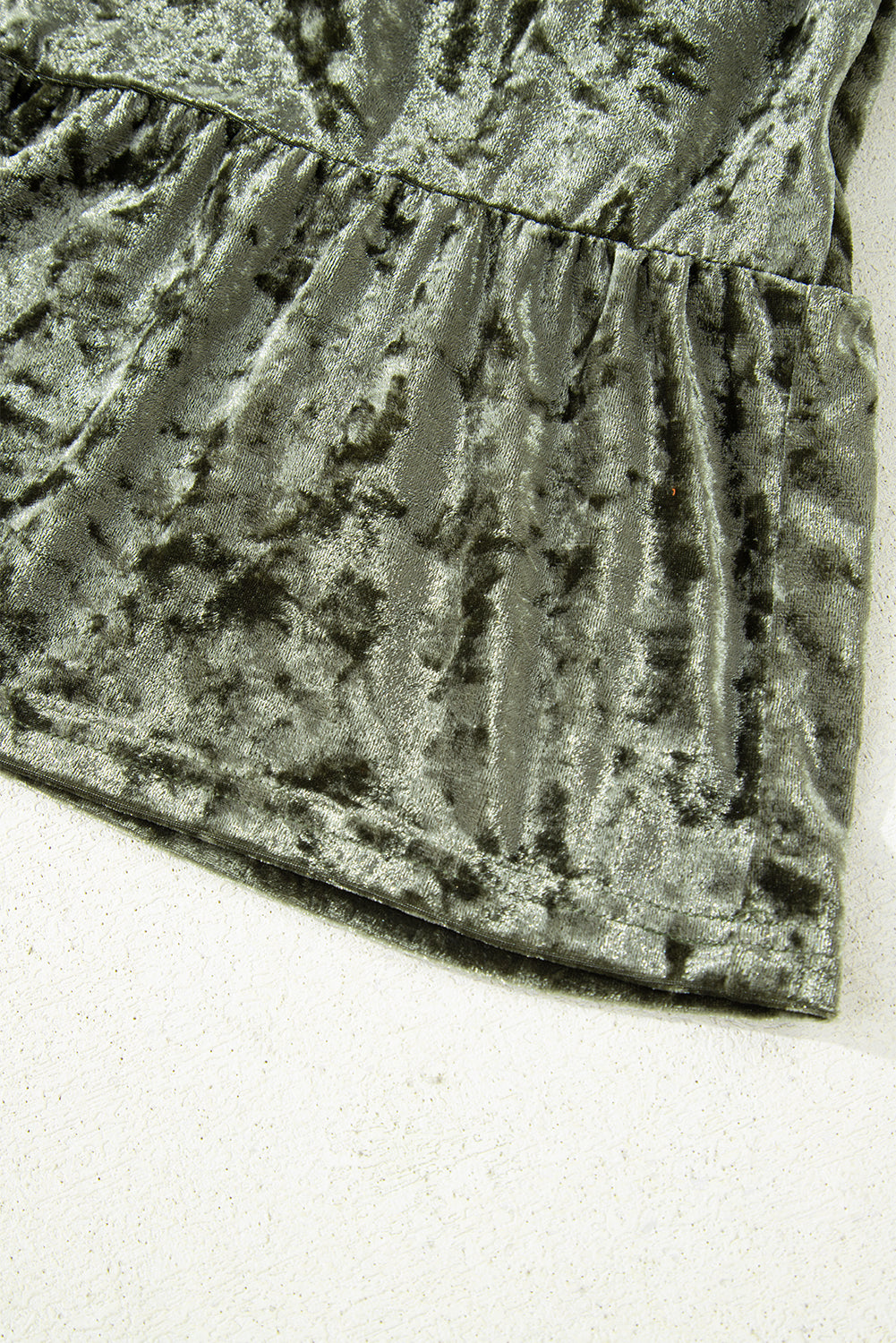 Coffee Plus Size Velvet Babydoll Mini Dress With Puff Sleeve-TOPS / DRESSES-[Adult]-[Female]-2022 Online Blue Zone Planet