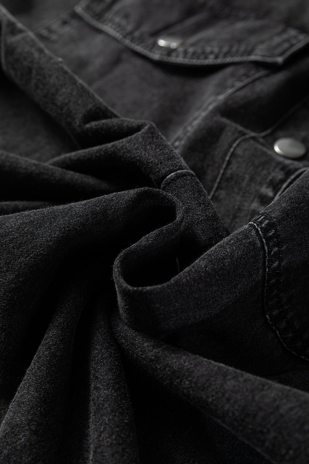 Medium Grey Beau Chest Pocket Raw Hem Denim Loose Shirt Dress-TOPS / DRESSES-[Adult]-[Female]-2022 Online Blue Zone Planet