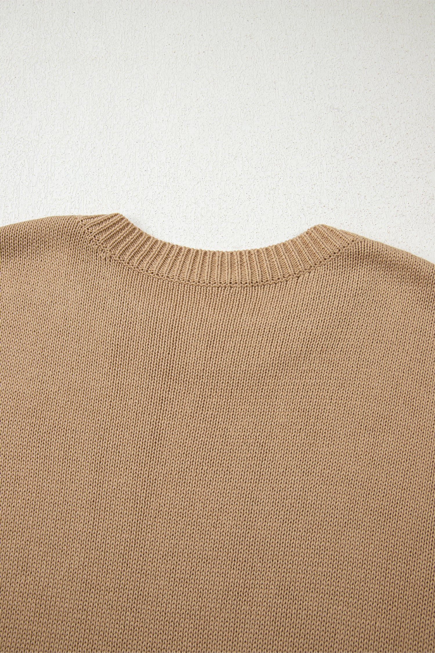 Pale Khaki Exposed Seam Drop Shoulder Oversize Sweater Mini Dress-TOPS / DRESSES-[Adult]-[Female]-2022 Online Blue Zone Planet