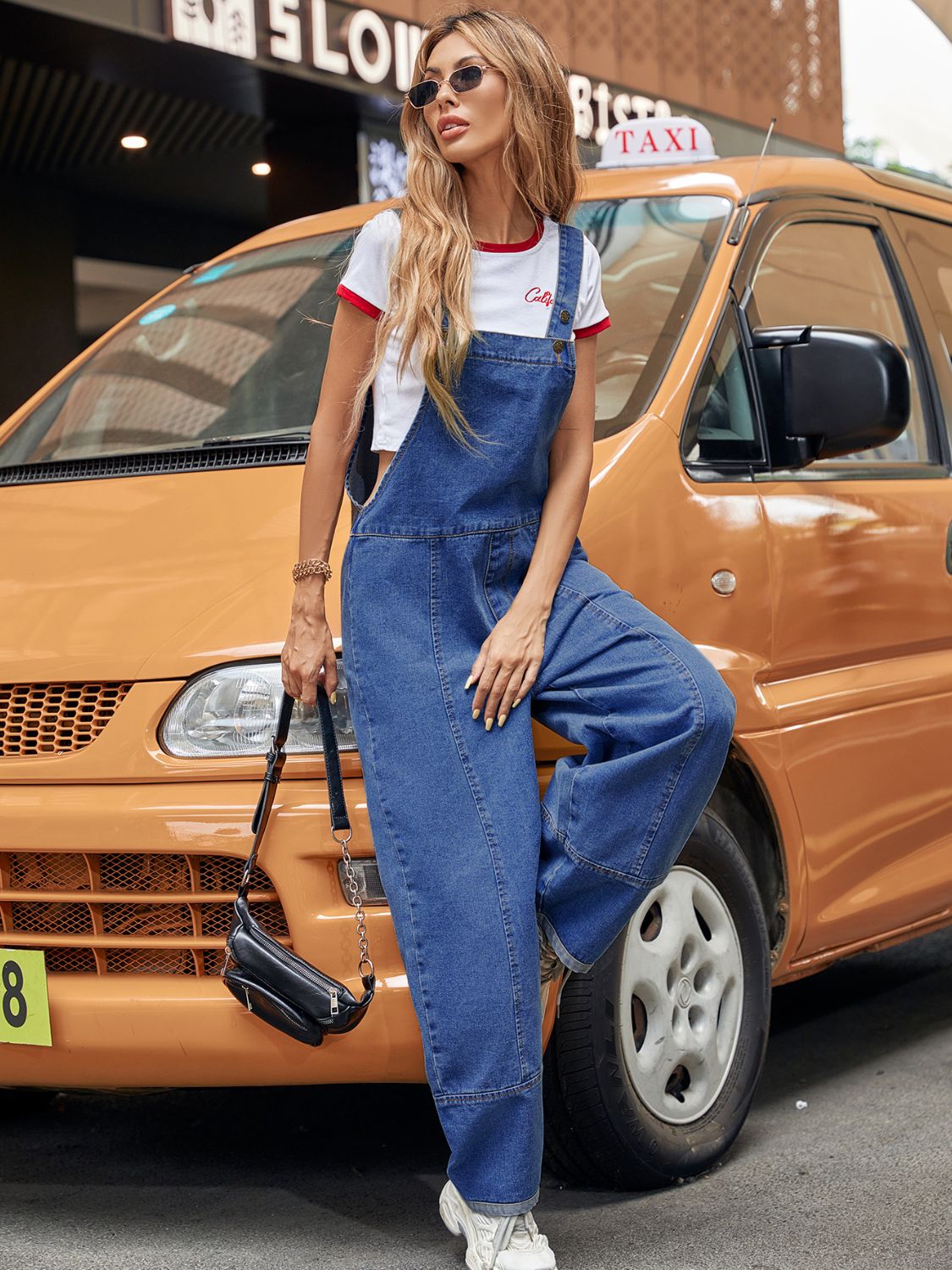 Wide Strap Wide Leg Denim Overalls-TOPS / DRESSES-[Adult]-[Female]-2022 Online Blue Zone Planet