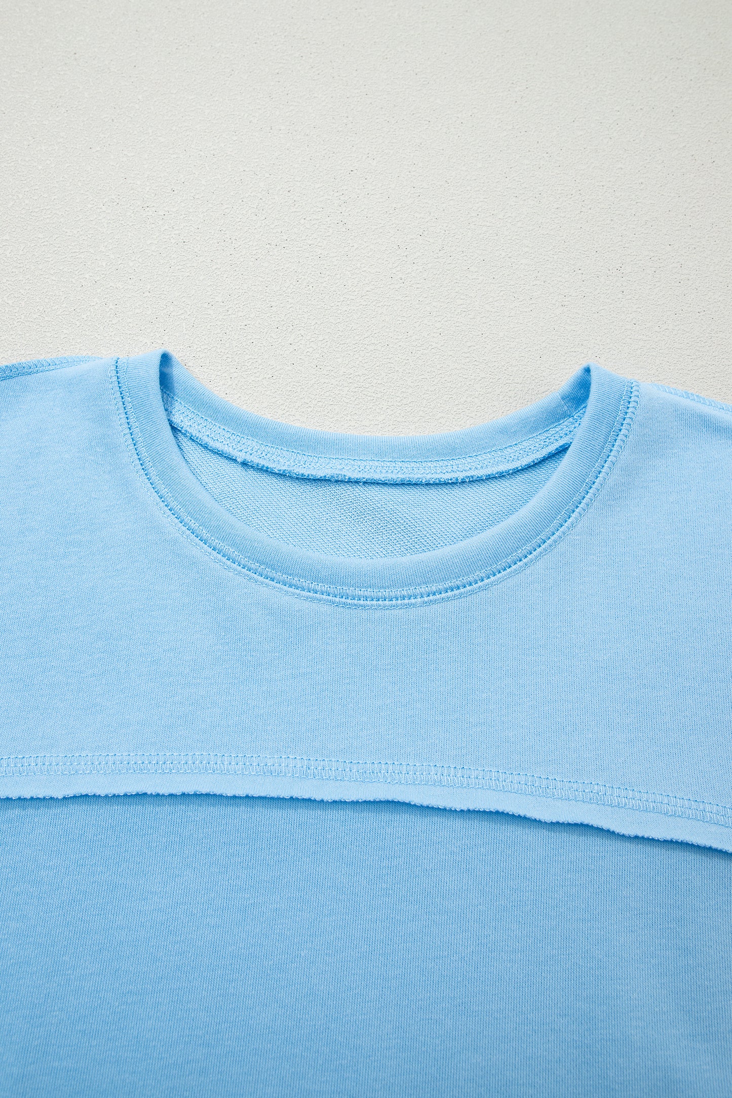 Sky Blue Drop Shoulder Boxy Tee and Barrel Pants Set-Two Piece Sets/Pant Sets-[Adult]-[Female]-2022 Online Blue Zone Planet