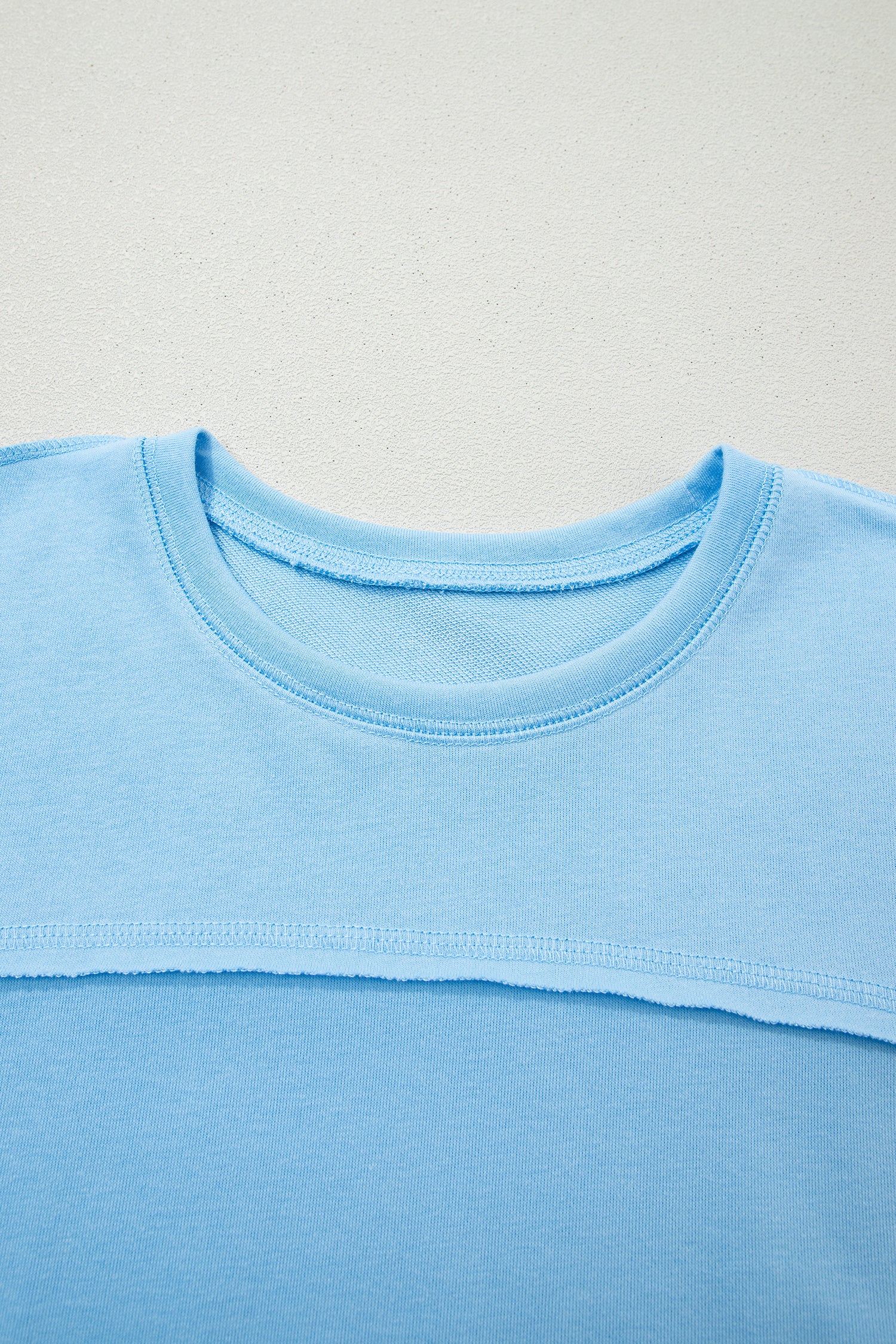 Sky Blue Drop Shoulder Boxy Tee and Barrel Pants Set-Two Piece Sets/Pant Sets-[Adult]-[Female]-2022 Online Blue Zone Planet