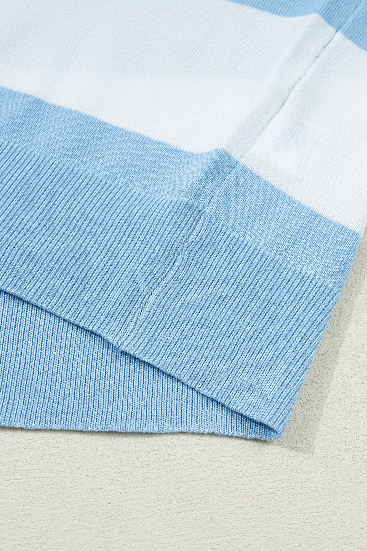 Black Stripe Colorblock Striped Knitted T Shirt-TOPS / DRESSES-[Adult]-[Female]-2022 Online Blue Zone Planet