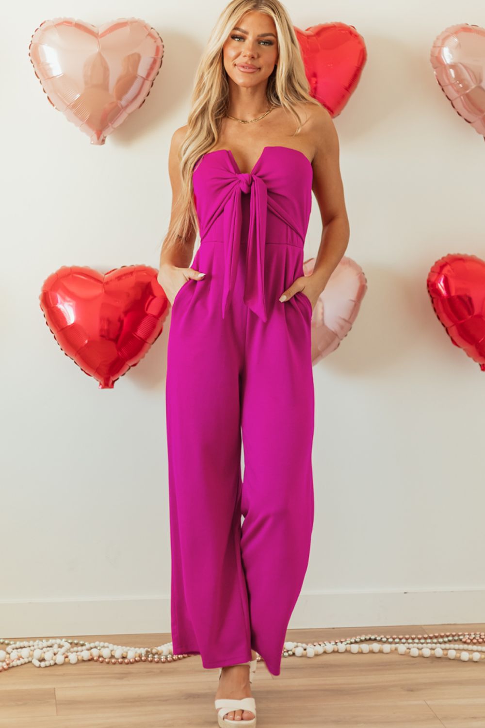 Tied Tube Wide Leg Jumpsuit-TOPS / DRESSES-[Adult]-[Female]-2022 Online Blue Zone Planet