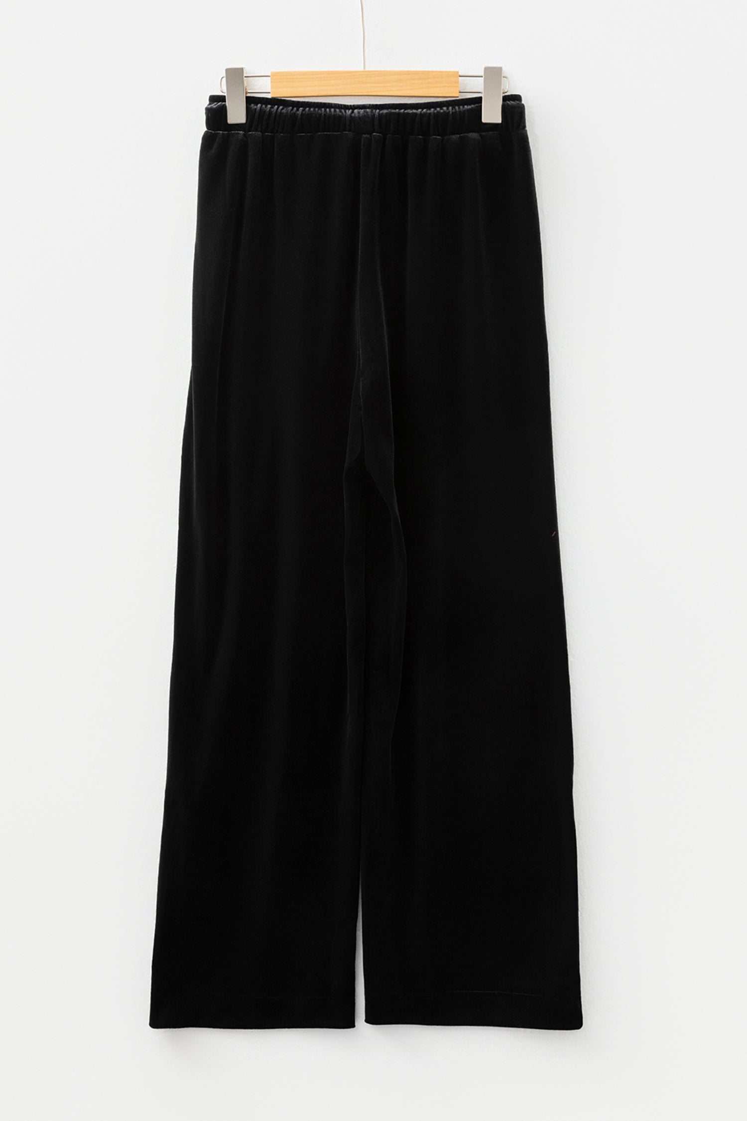 Black Shiny Velvet Drawstring High Waist Straight Leg Casual Pants-Bottoms/Pants & Culotte-[Adult]-[Female]-2022 Online Blue Zone Planet