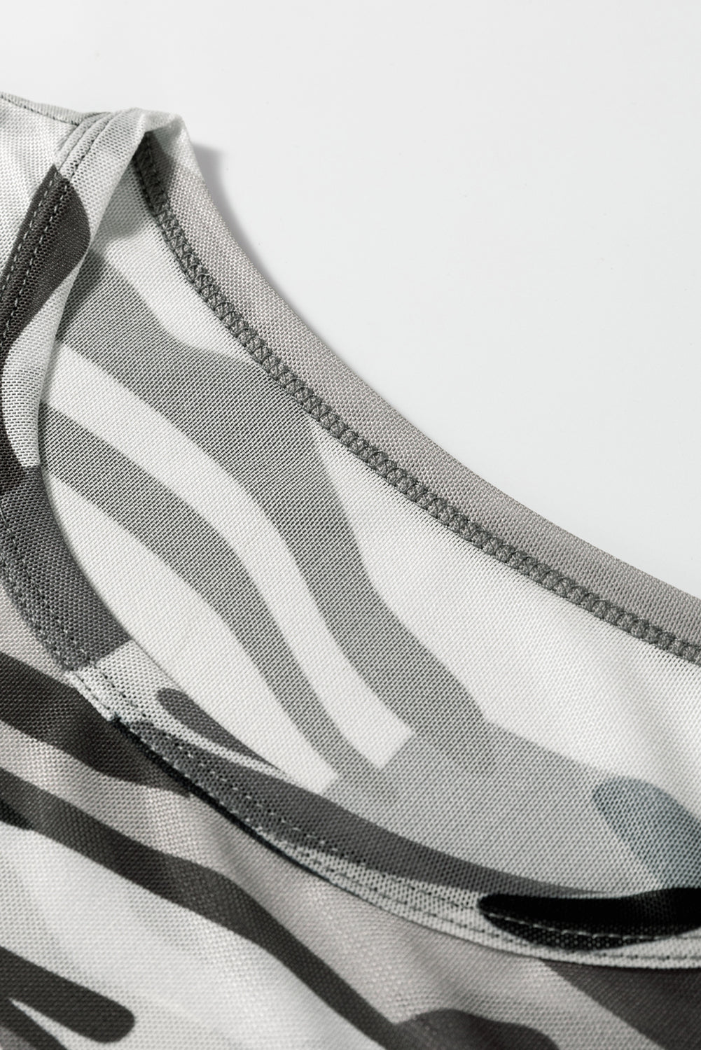 Green Western Fashion Camouflage Print Mesh Long Sleeve Top-Tops/Long Sleeve Tops-[Adult]-[Female]-2022 Online Blue Zone Planet