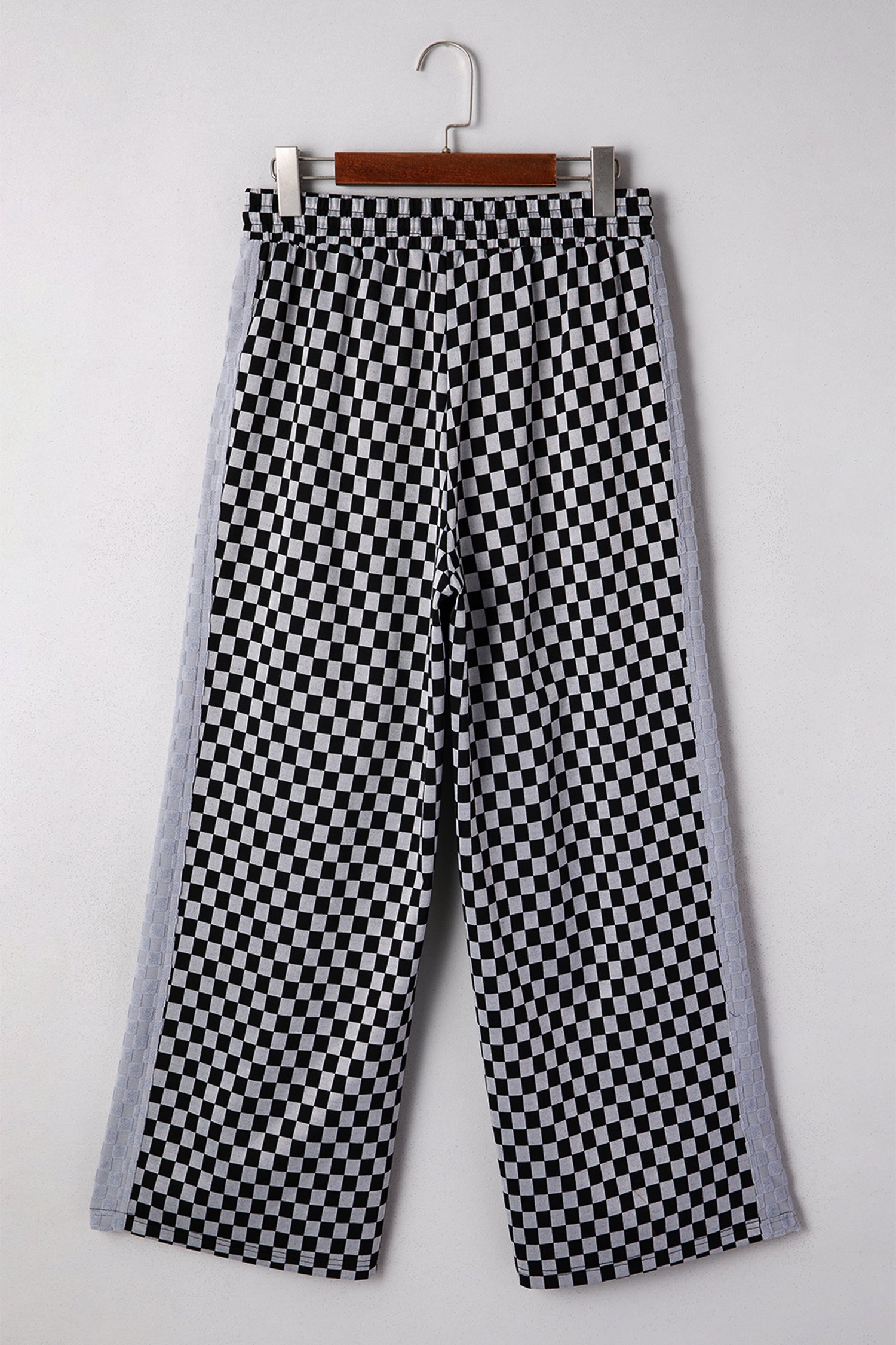 White Checkerboard Drawstring Waist Casual Pants-Bottoms/Pants & Culotte-[Adult]-[Female]-2022 Online Blue Zone Planet