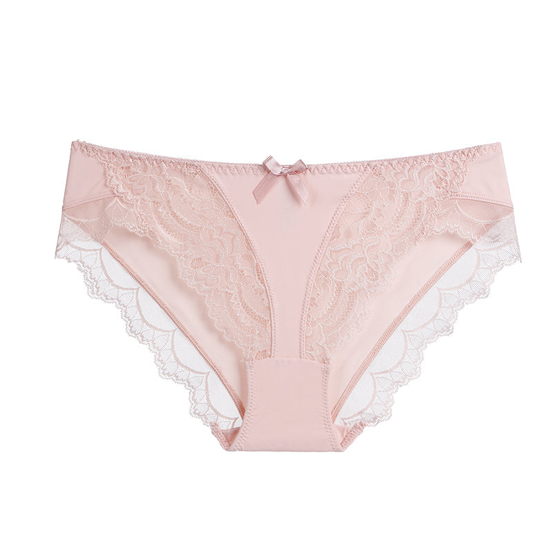 Women's Lace Comfort Breathable Briefs-[Adult]-[Female]-Pastel pink-S-2022 Online Blue Zone Planet