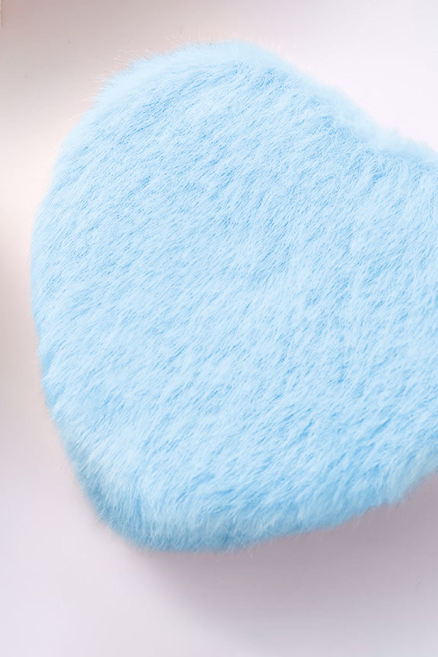 Light Blue Heart Shape Double Sides Fluffy Cute Mini Cosmetic Mirror-Beauty-[Adult]-[Female]-2022 Online Blue Zone Planet