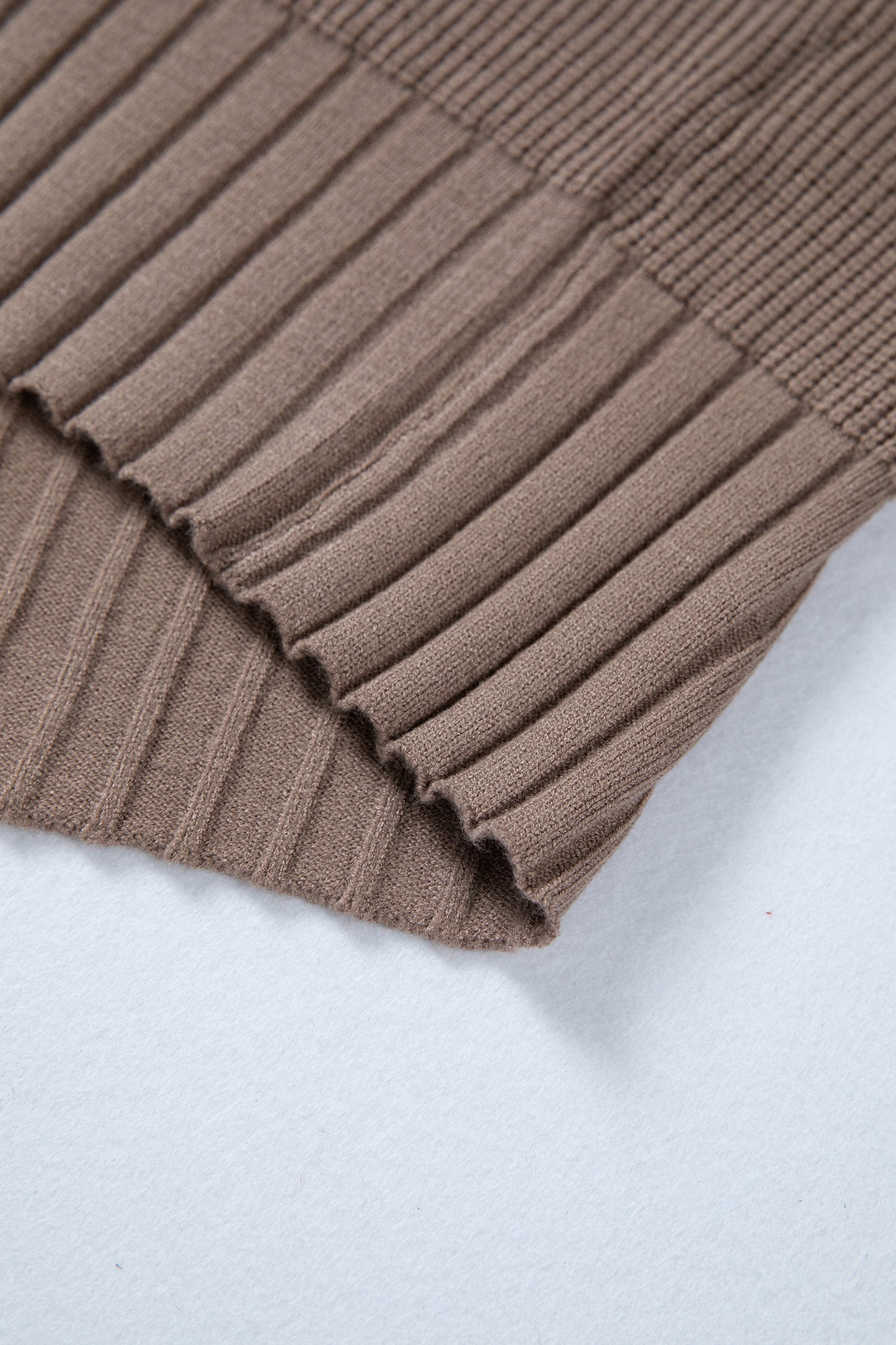 Goat Mixed Texture Knit Button V Neck Sweater Cardigan-TOPS / DRESSES-[Adult]-[Female]-2022 Online Blue Zone Planet