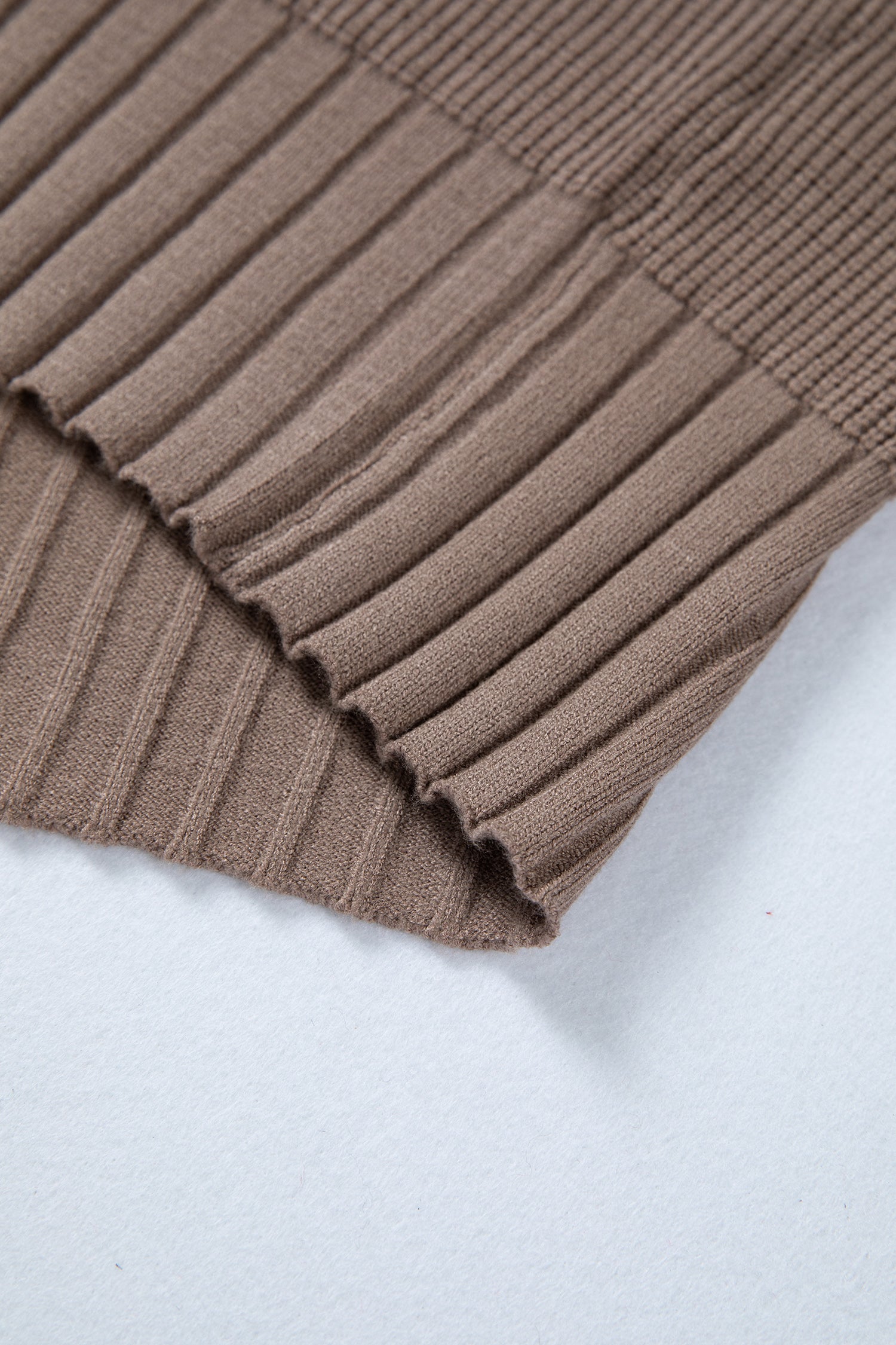 Goat Mixed Texture Knit Button V Neck Sweater Cardigan-TOPS / DRESSES-[Adult]-[Female]-2022 Online Blue Zone Planet