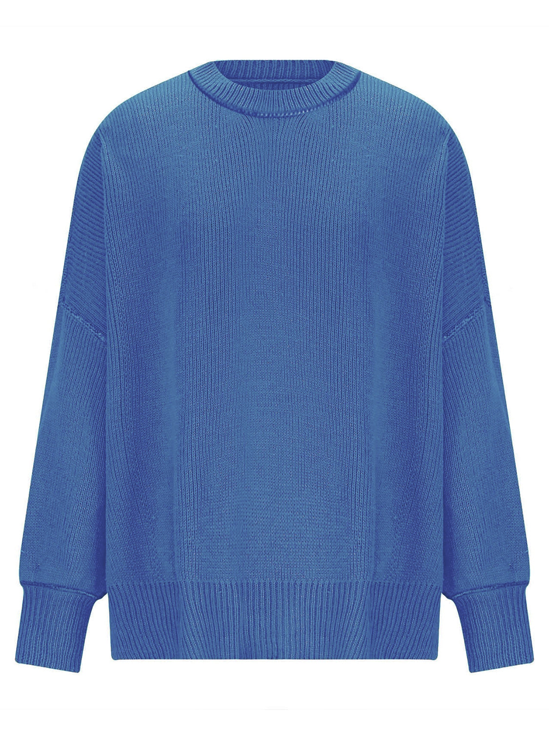 Round Neck Long Sleeve Sweater-TOPS / DRESSES-[Adult]-[Female]-2022 Online Blue Zone Planet