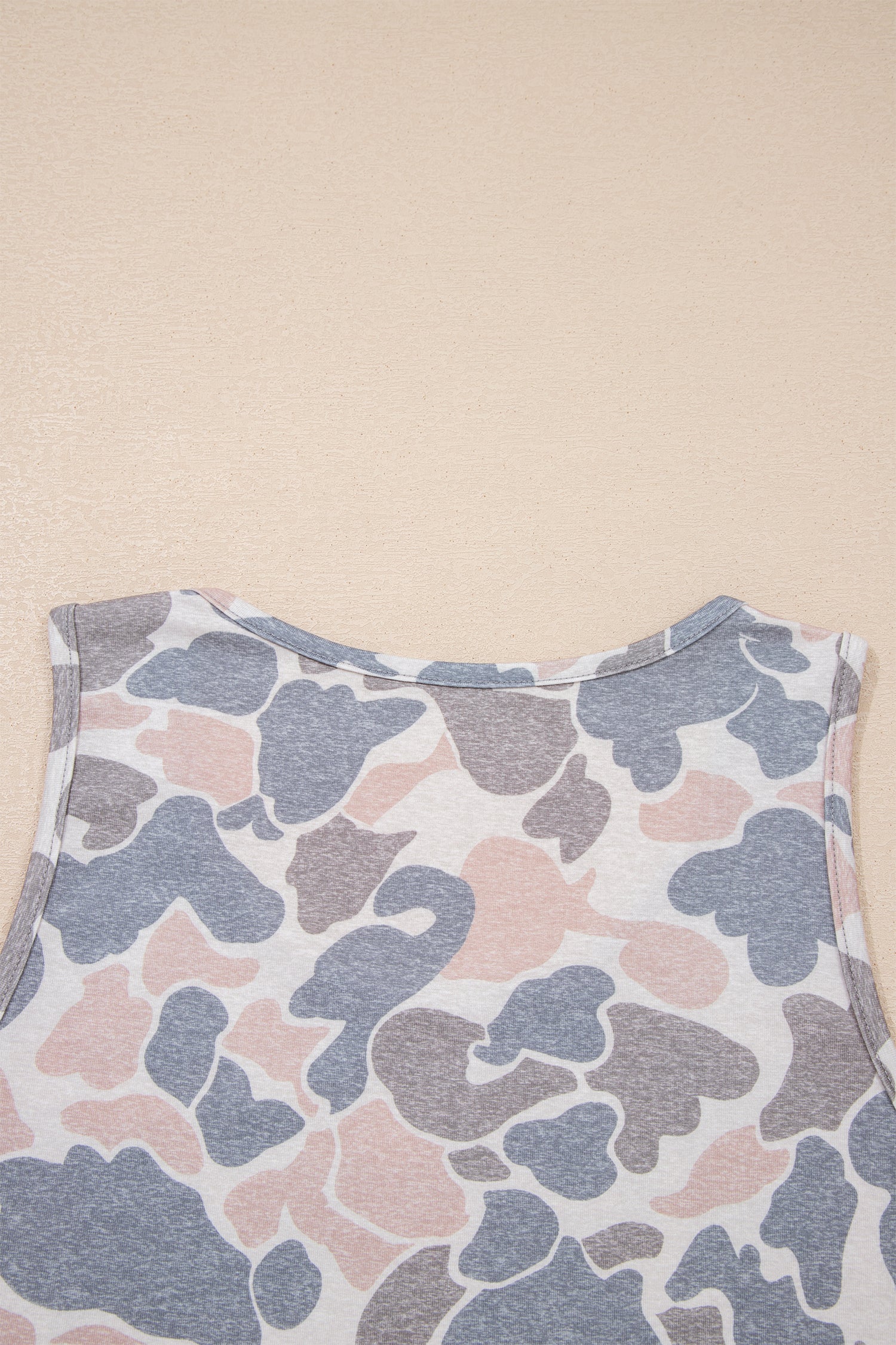 Multicolour Retro Camouflage Print Oversize Tank Top-Tops/Tank Tops-[Adult]-[Female]-2022 Online Blue Zone Planet