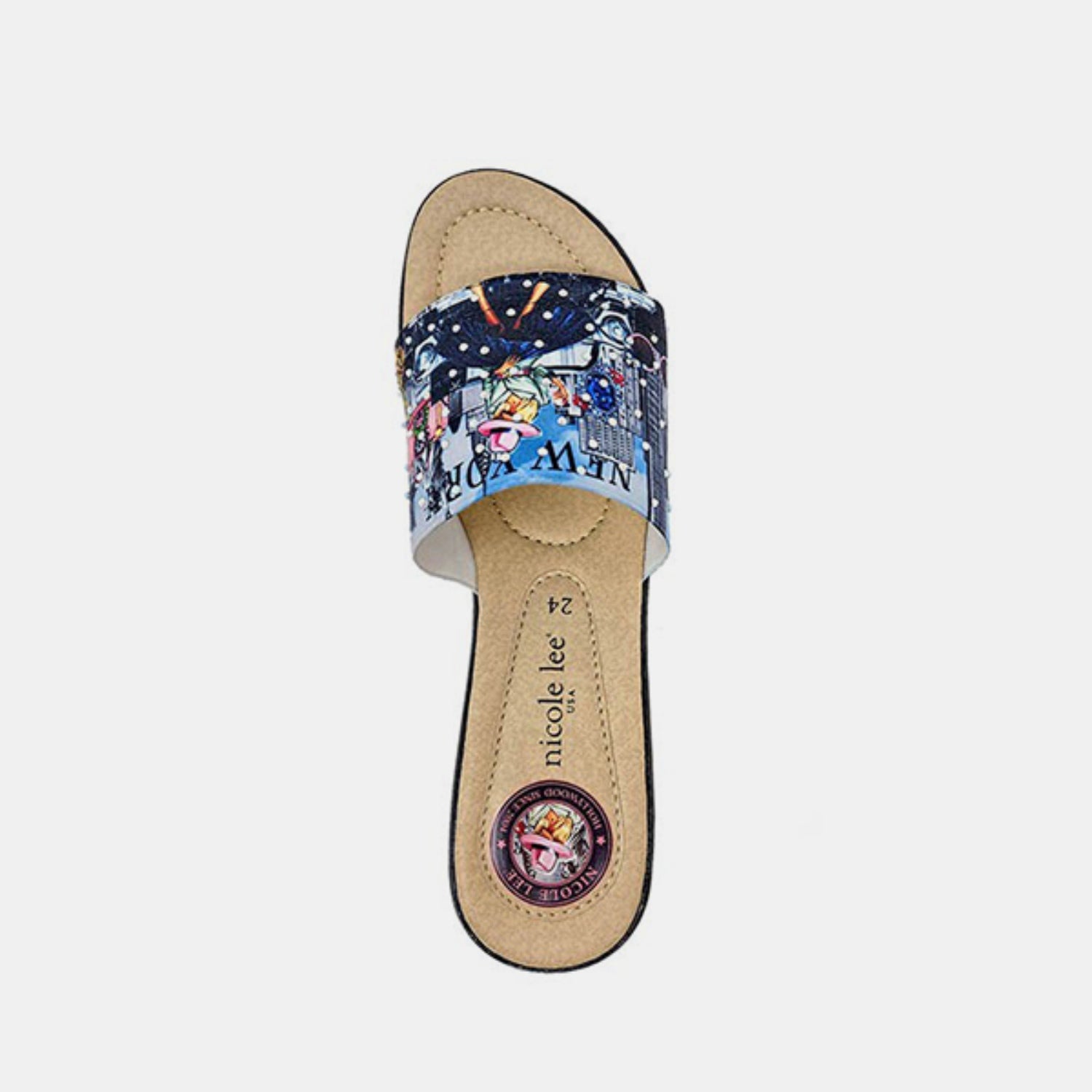 Nicole Lee USA Rhinestone Decor Wedge Slipper-SHOES-[Adult]-[Female]-2022 Online Blue Zone Planet