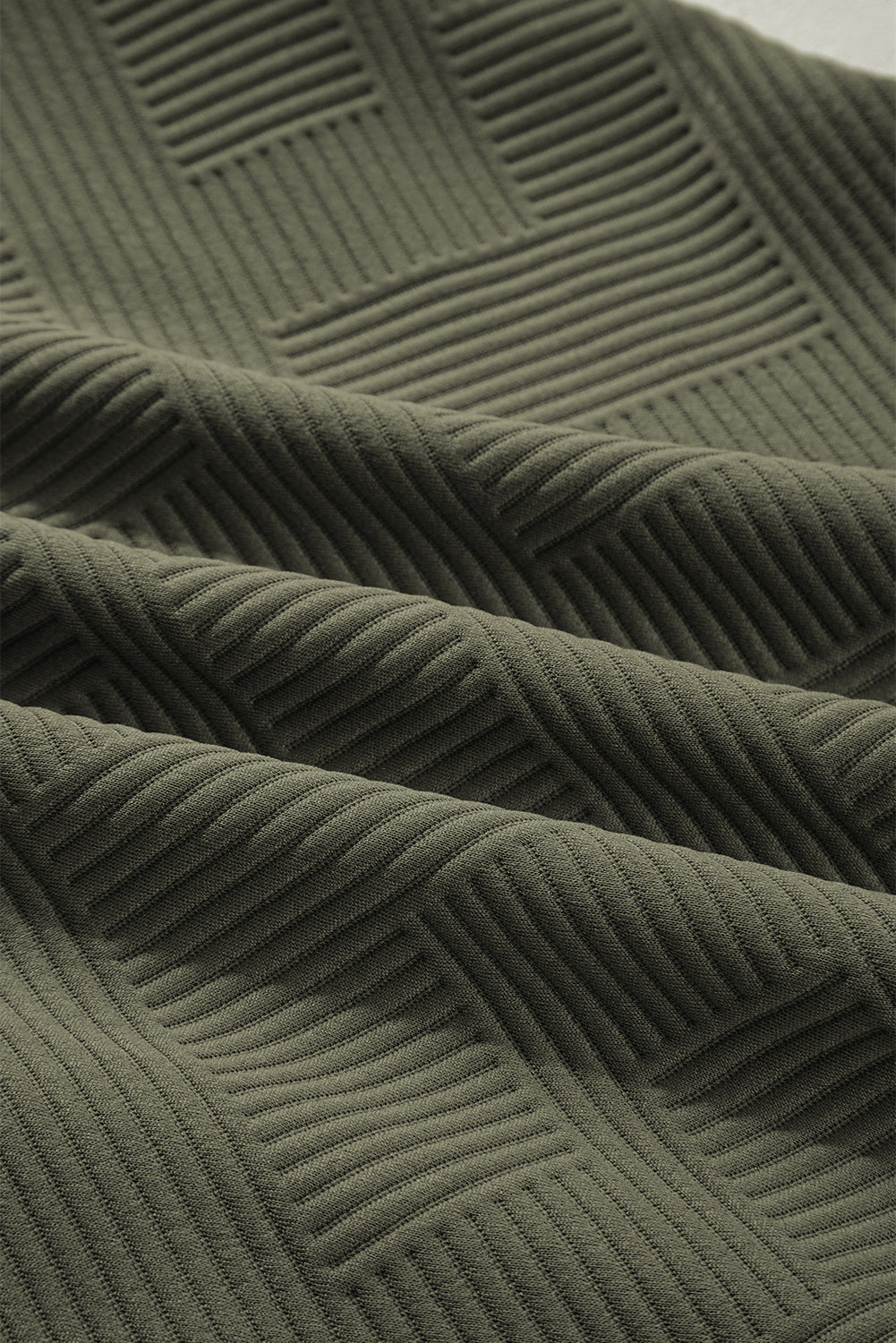 Jungle Green Quarter Zip Collar Bracelet Sleeve Textured Mini Dress-TOPS / DRESSES-[Adult]-[Female]-2022 Online Blue Zone Planet