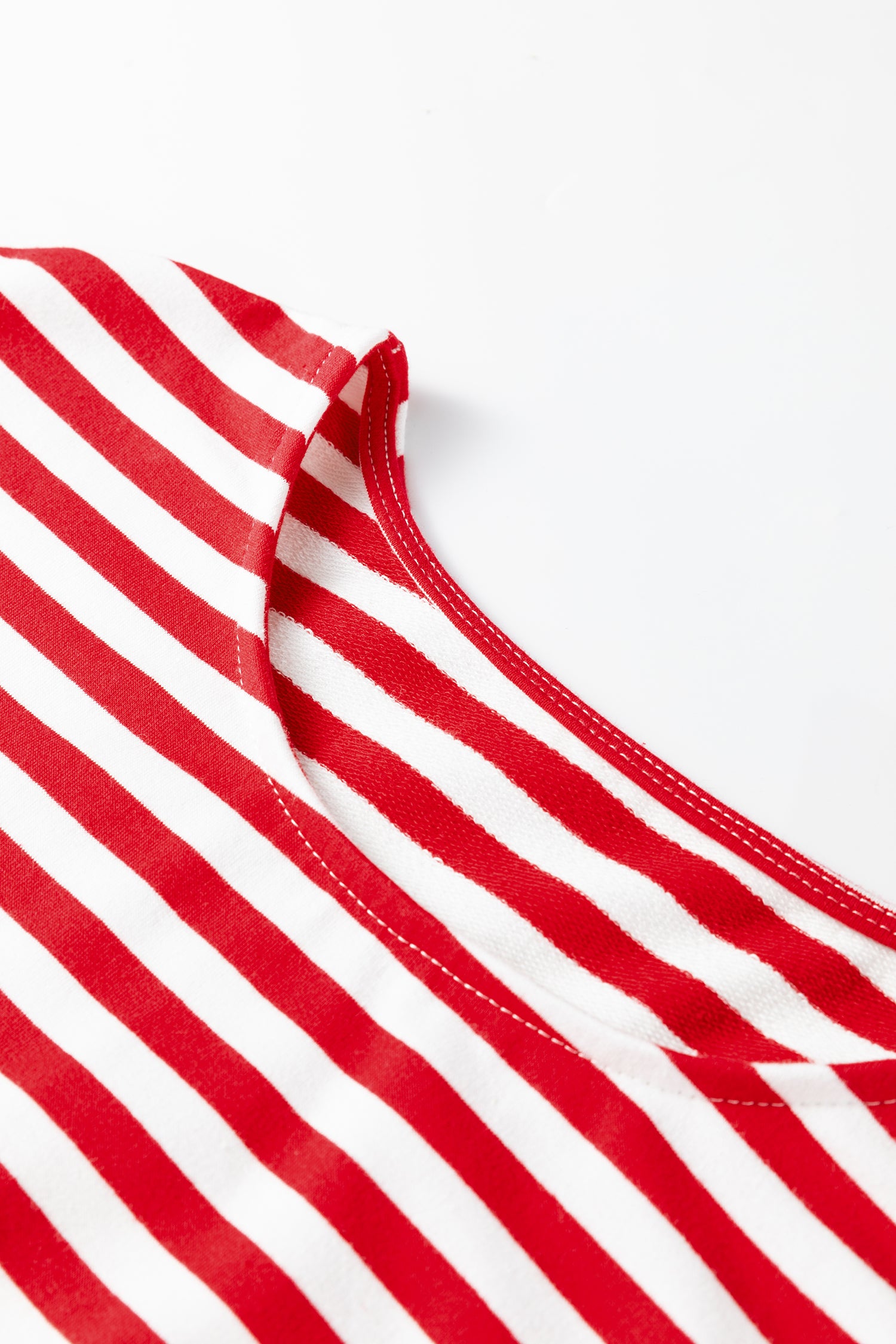 Red Stripe Drop Shoulder Long Sleeve Top Lounge Pants 2pcs Set-Loungewear & Sleepwear/Loungewear-[Adult]-[Female]-2022 Online Blue Zone Planet