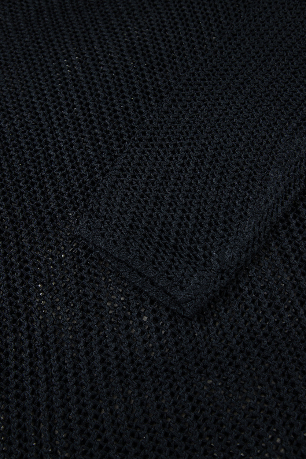 Black Crochet Hollow-Out Jumper Top Sweater-Sweaters & Cardigans/Sweaters-[Adult]-[Female]-2022 Online Blue Zone Planet
