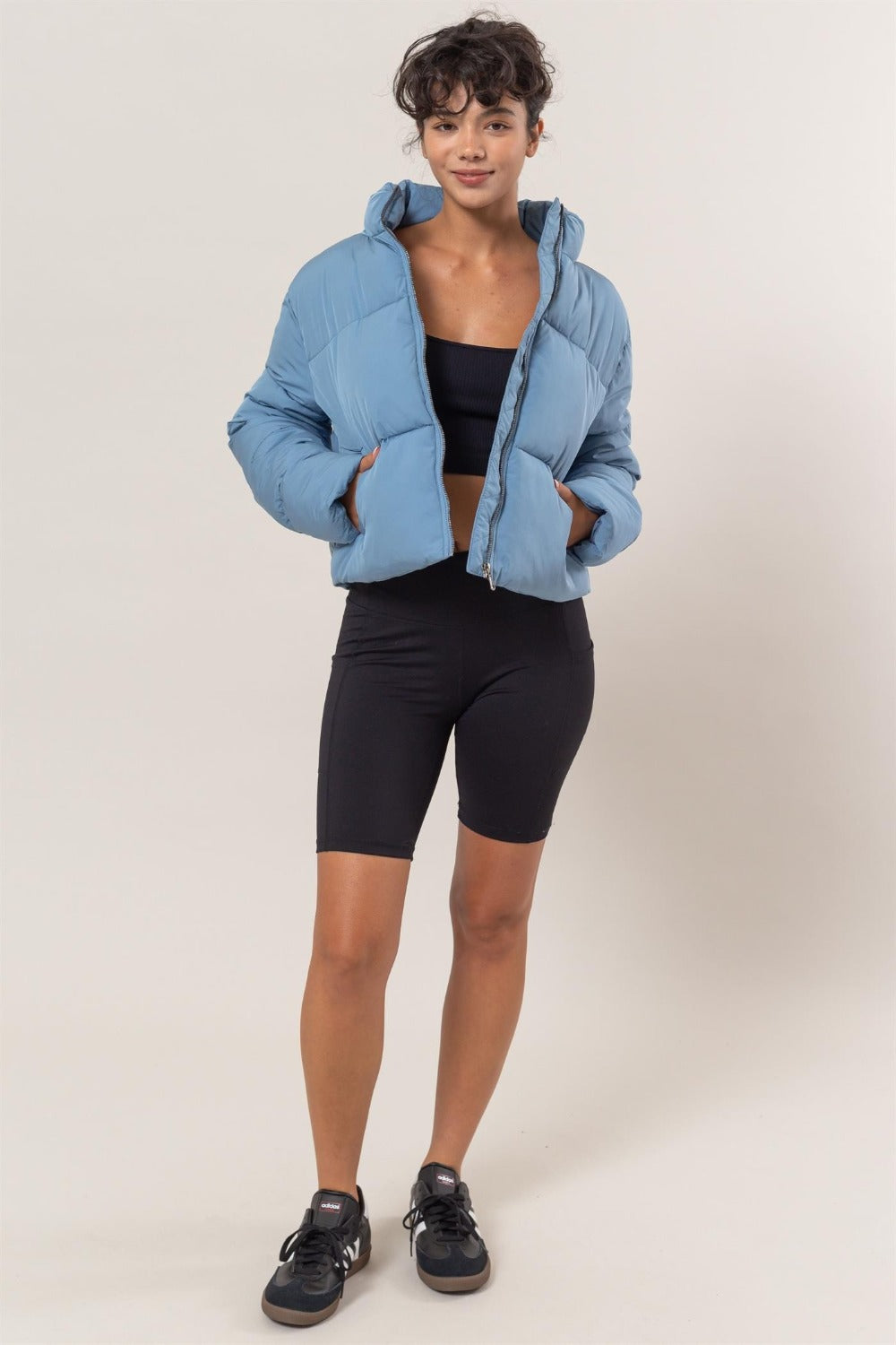 HYFVE Quilted Back Drawstring Puffer Jacket-TOPS / DRESSES-[Adult]-[Female]-2022 Online Blue Zone Planet