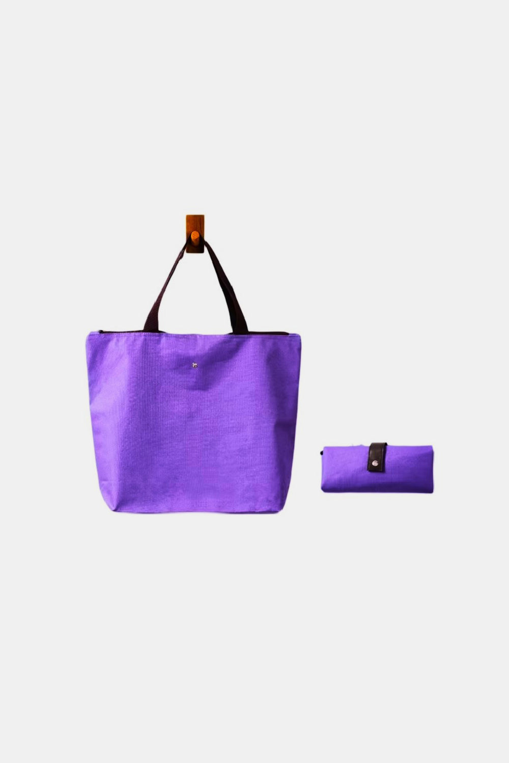 Zenana Large Capacity Foldable Oxford Tote Bag-HANDBAGS-[Adult]-[Female]-Purple-One Size-2022 Online Blue Zone Planet