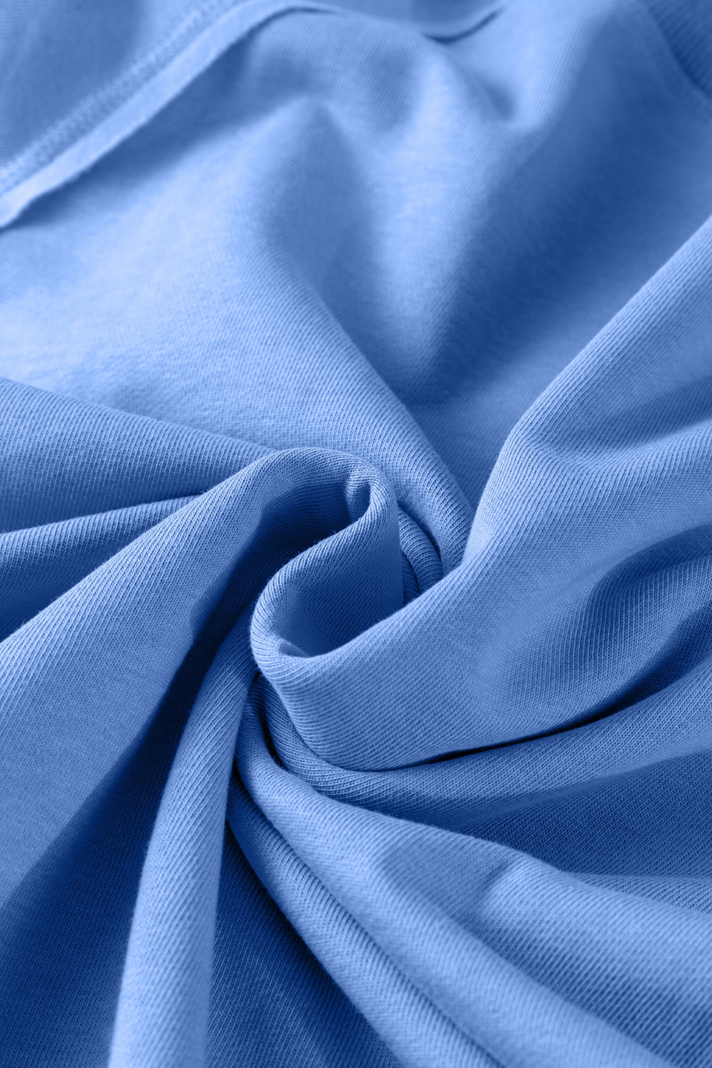 Beau Blue Solid Color Raw Seam Patchwork Baggy Sweatshirt-Tops/Sweatshirts & Hoodies-[Adult]-[Female]-2022 Online Blue Zone Planet