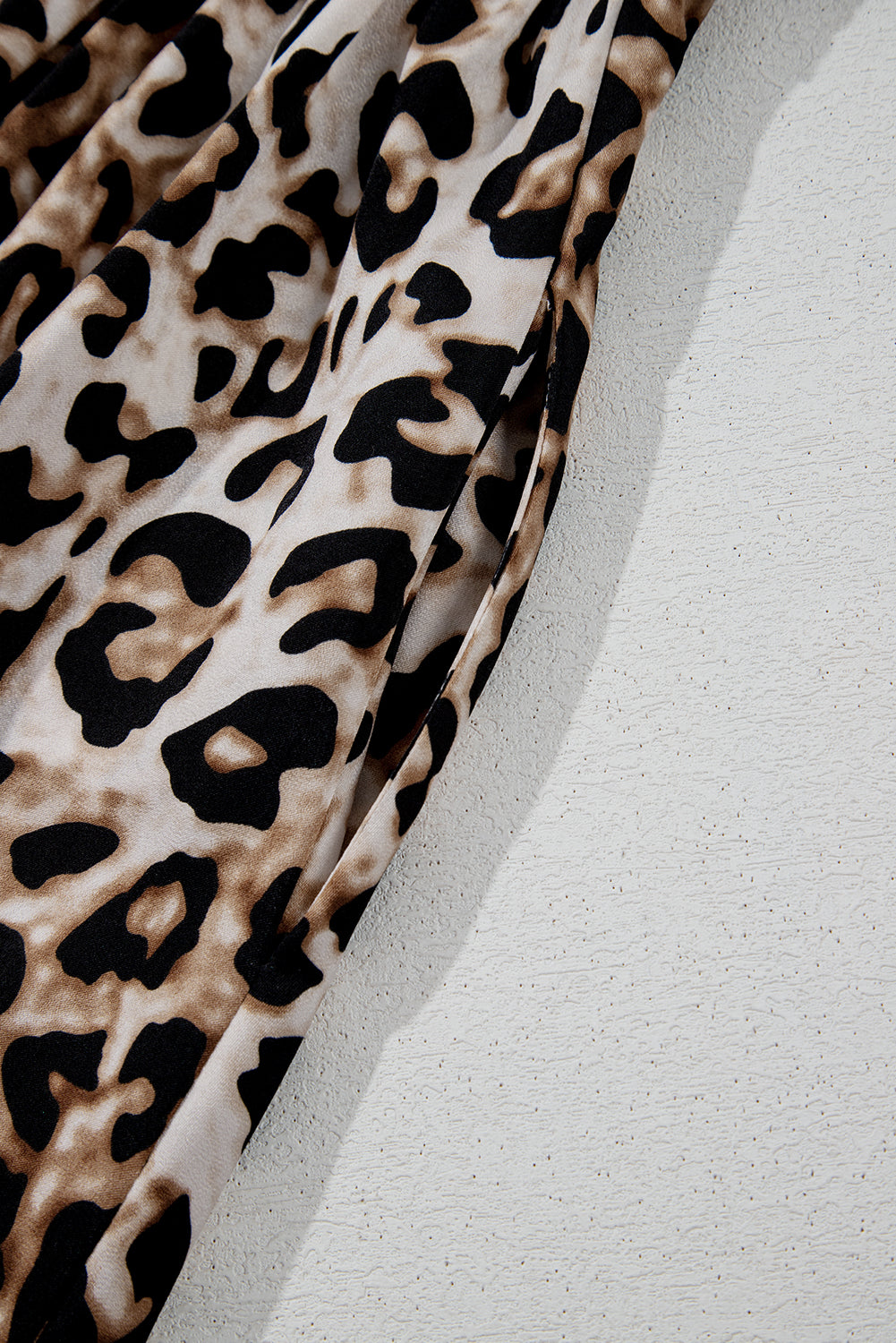 Brown Leopard Print Puff Sleeve Ricrac Maxi Dress-Maxi Dresses-[Adult]-[Female]-2022 Online Blue Zone Planet