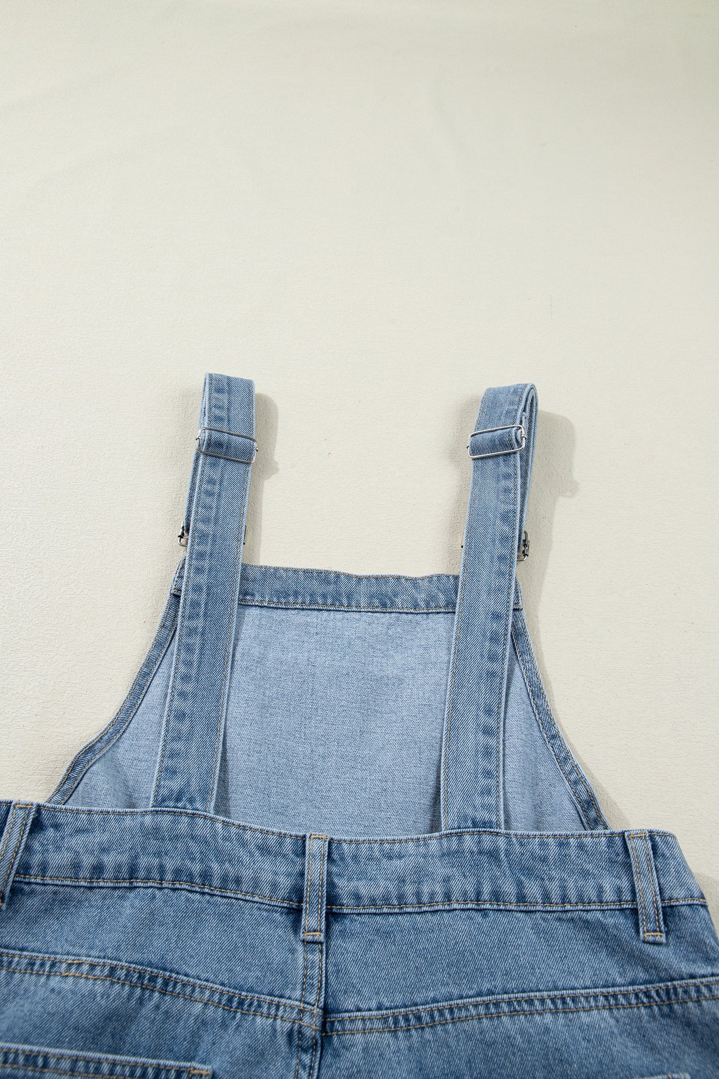 Dusk Blue Pleated Wide Leg Retro Pocketed Denim Jumpsuit-Bottoms/Jumpsuits & Rompers-[Adult]-[Female]-2022 Online Blue Zone Planet