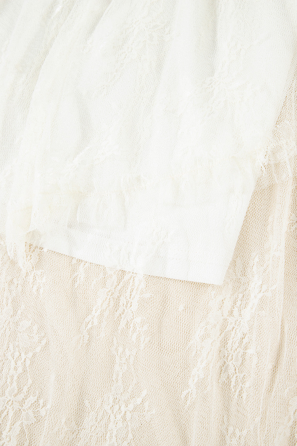 Beige Lace Cascading Tiered High Waist Maxi Skirt-Bottoms/Skirts & Petticoat-[Adult]-[Female]-2022 Online Blue Zone Planet