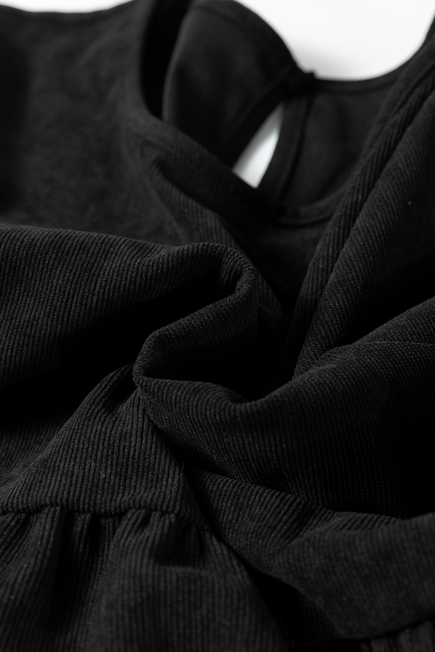 Black Lantern Sleeve Tiered Mini Dress