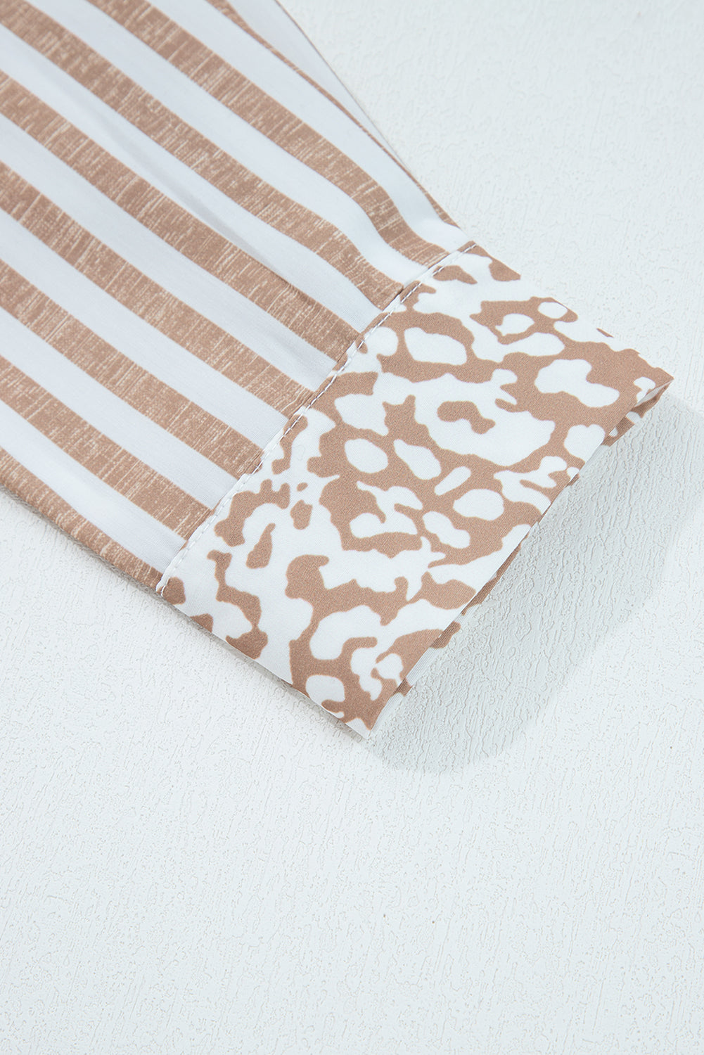Khaki Leopard Striped Western Casual Shirt-Tops/Blouses & Shirts-[Adult]-[Female]-2022 Online Blue Zone Planet