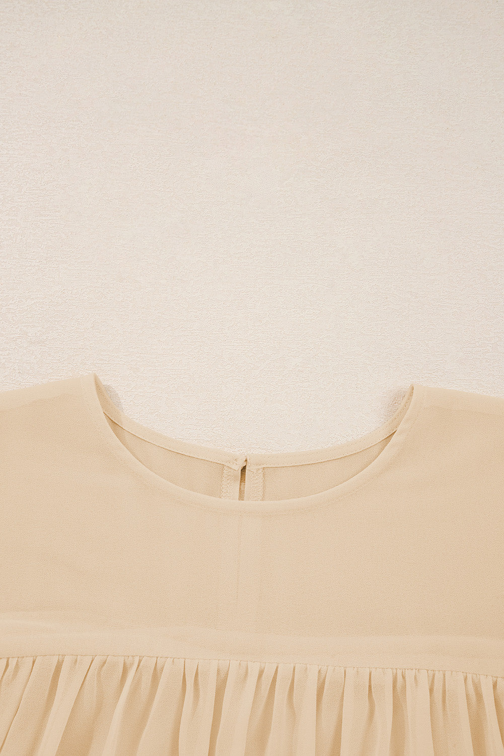 Parchment Pleated Ruffle Long Sleeve Chiffon Blouse-Tops/Blouses & Shirts-[Adult]-[Female]-2022 Online Blue Zone Planet