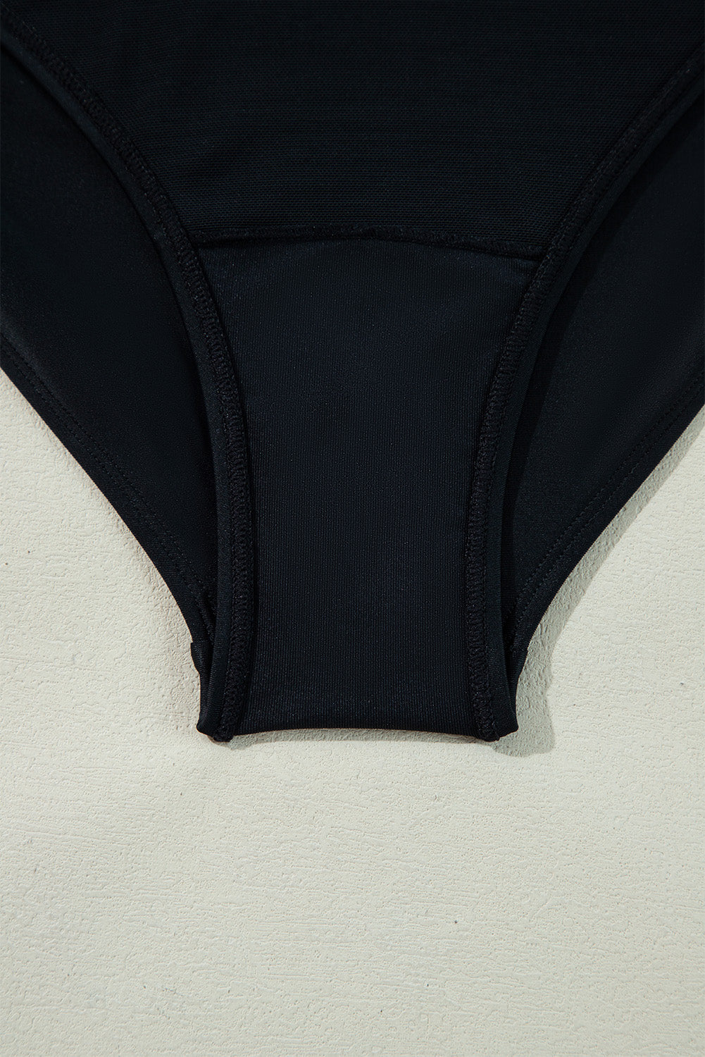 Black Color Contrast Ruffled Wrap V Neck Swimsuit-Swimwear/One Piece Swimsuit-[Adult]-[Female]-2022 Online Blue Zone Planet