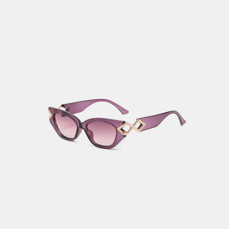Polycarbonate Frame Cat-Eye Sunglasses-SUN GLASSES-[Adult]-[Female]-2022 Online Blue Zone Planet