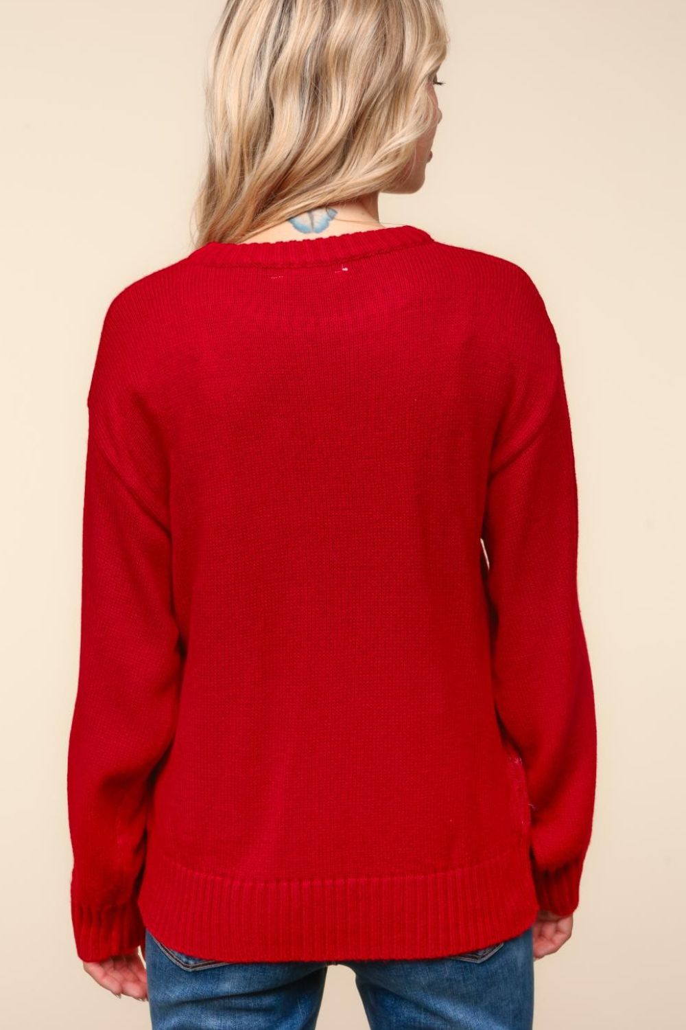 Blue Zone Planet | Haptics Santa Sparkle Brushed Sweater-TOPS / DRESSES-[Adult]-[Female]-2022 Online Blue Zone Planet