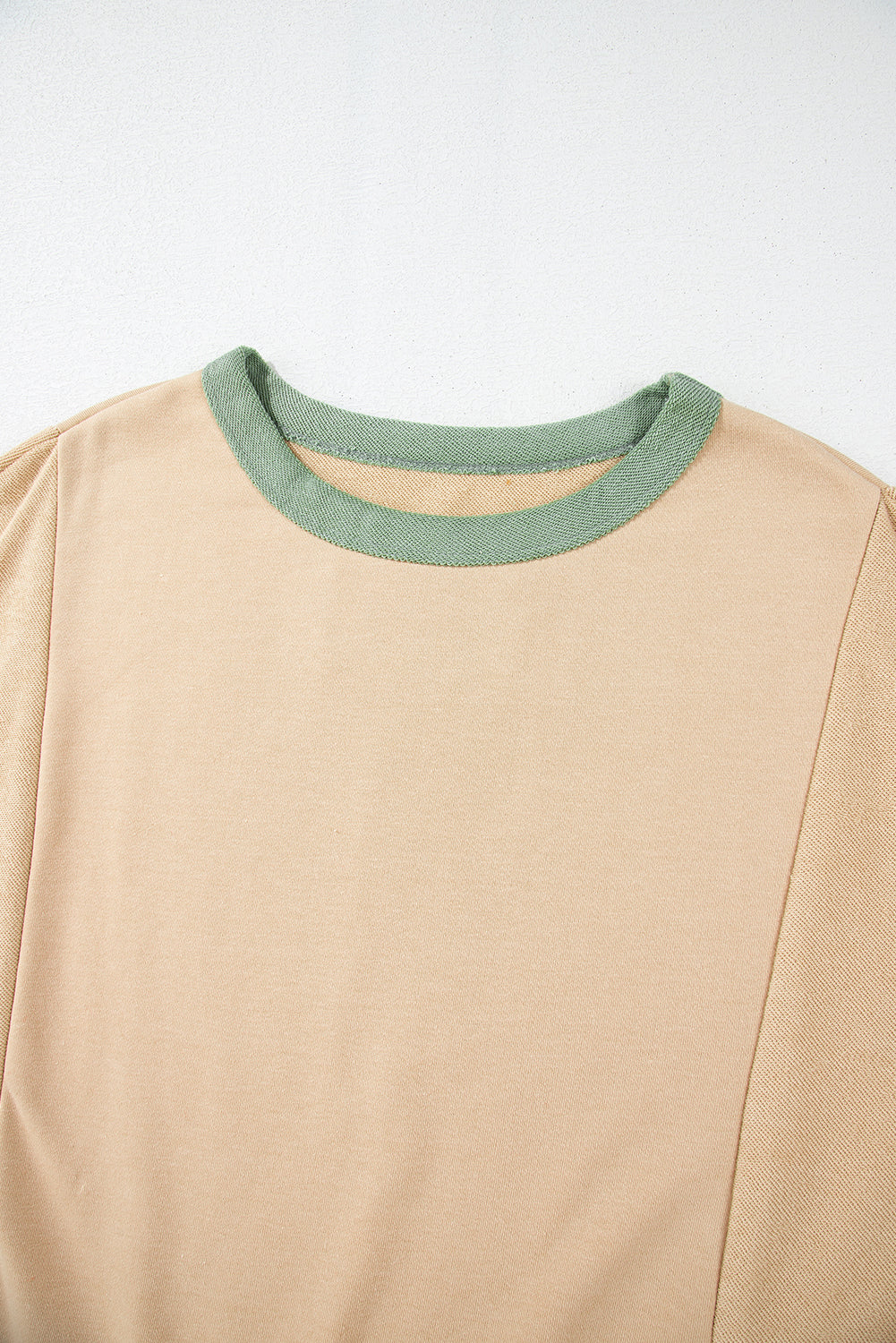 Parchment Star Patchwork Exposed Seam Oversized Sweatshirt-Sweatshirts & Hoodies-[Adult]-[Female]-2022 Online Blue Zone Planet