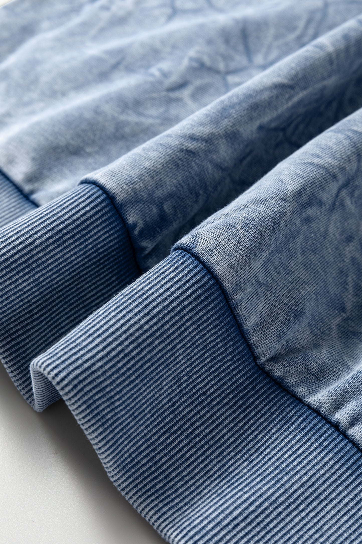 Real Teal Saved By Grace Letter Embroidery Mineral Wash Loose Sweatshirt-Tops/Sweatshirts & Hoodies-[Adult]-[Female]-2022 Online Blue Zone Planet