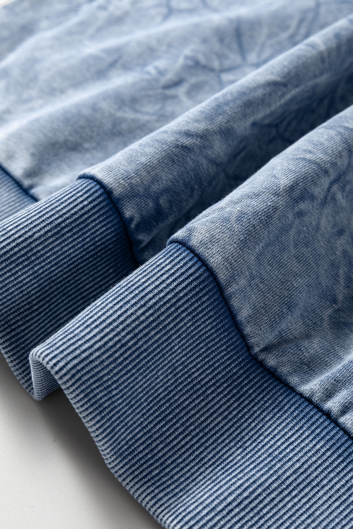 Real Teal Saved By Grace Letter Embroidery Mineral Wash Loose Sweatshirt-Tops/Sweatshirts & Hoodies-[Adult]-[Female]-2022 Online Blue Zone Planet