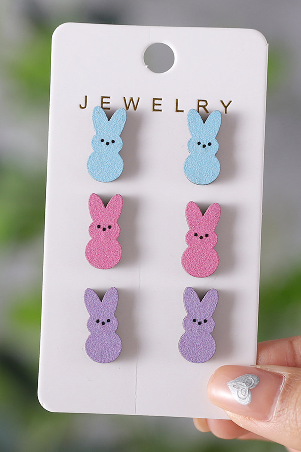 Easter Bunny Doll Wooden Earrings-Accessories/Jewelry-[Adult]-[Female]-2022 Online Blue Zone Planet