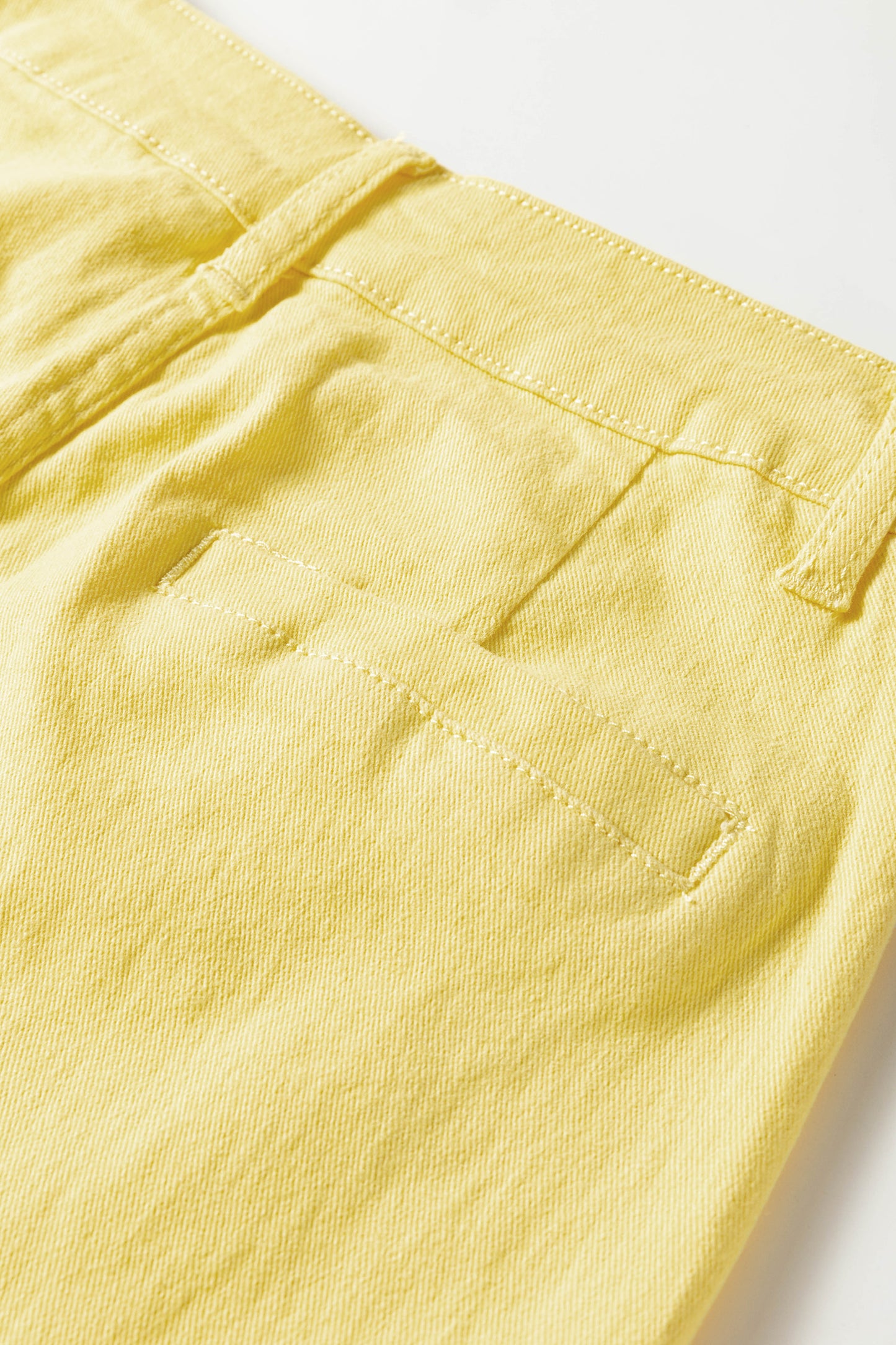 White Solid Color Scalloped Patch Pocket Shift Jeans-Bottoms/Jeans-[Adult]-[Female]-2022 Online Blue Zone Planet