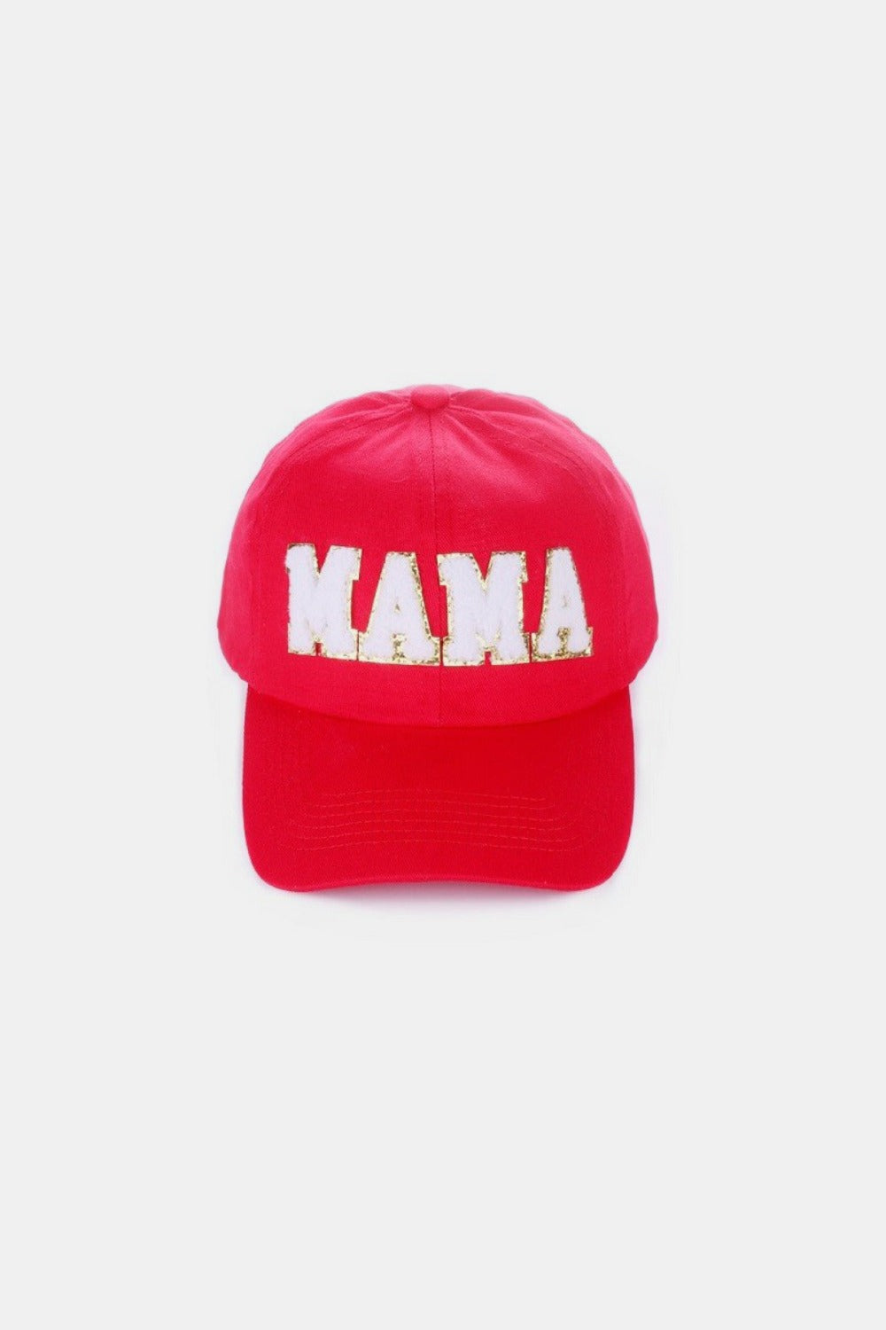 Blue Zone Planet | MAMA Chenille Patch Baseball Cap-HATS-[Adult]-[Female]-Ruby-One Size-2022 Online Blue Zone Planet